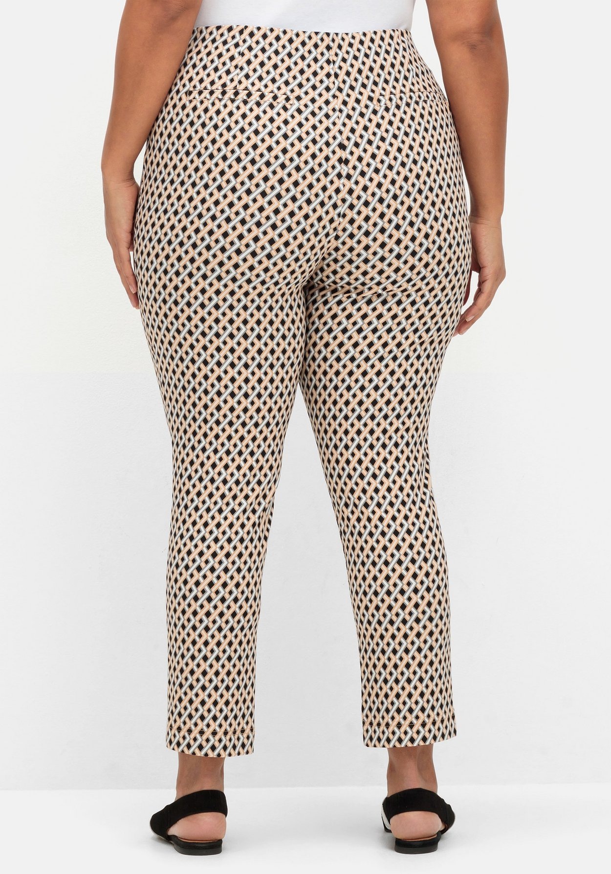 Sheego Schlupfhose »Schmale Hose mit Grafik-Alloverprint«