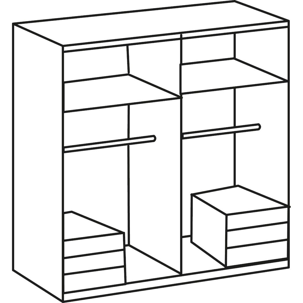 Fresh To Go Kleiderschrank »Level«, mit Spiegeltüren und Schubladen