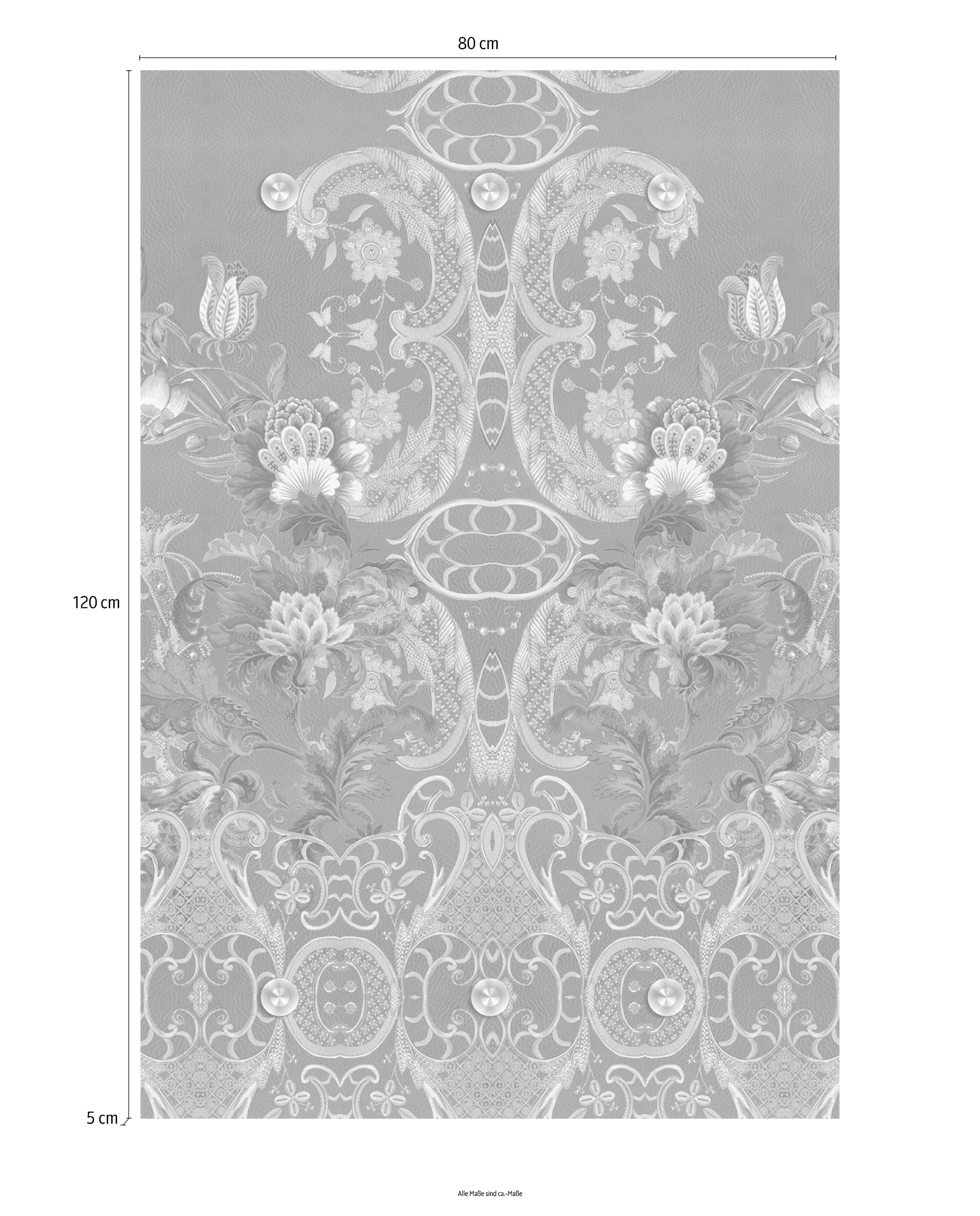 queence Garderobenleiste »Blumen«, mit 6 Haken, 80 x 120 cm