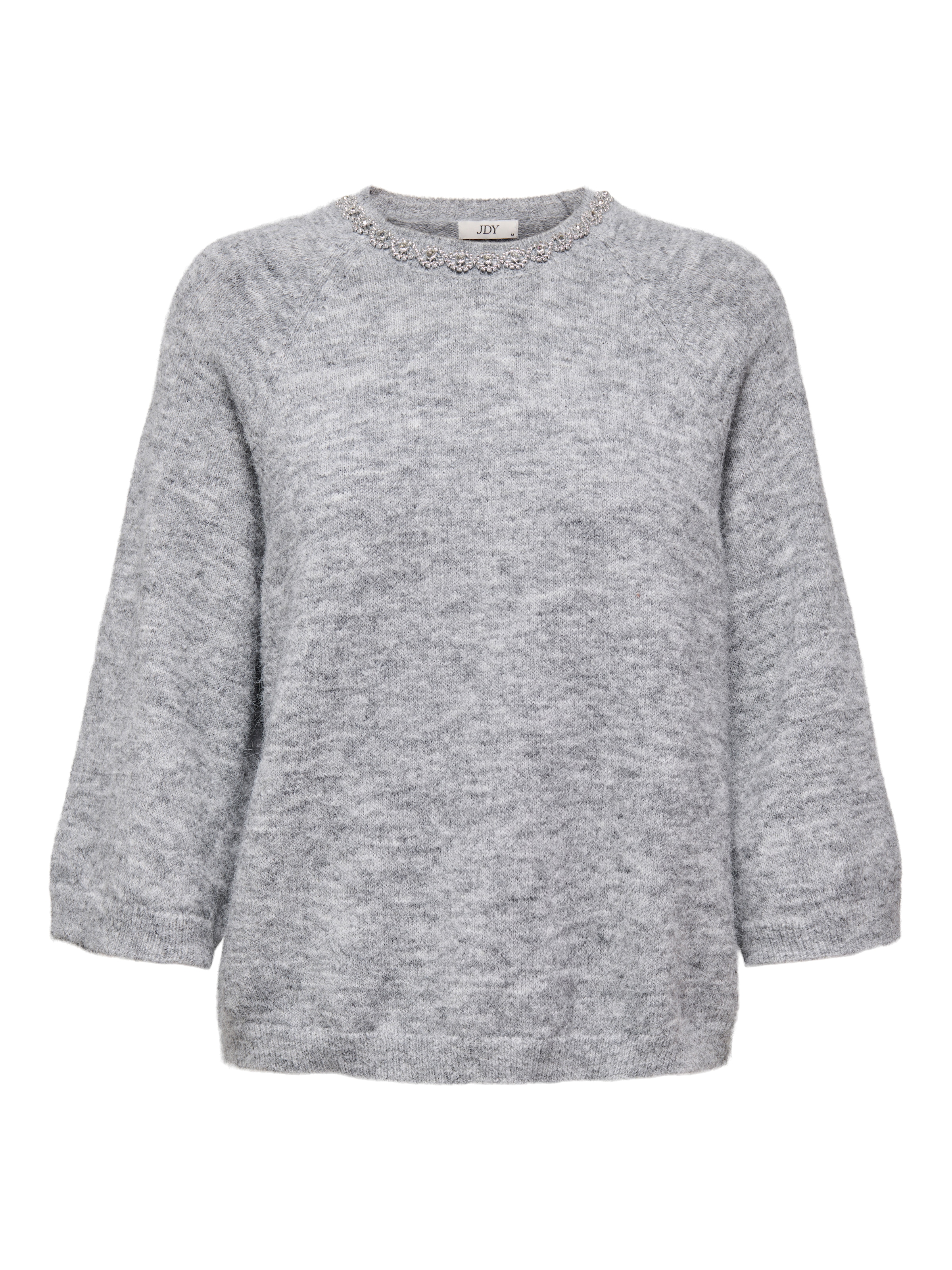 JDY Strickpullover »JDYALVA LIFE 3/4 EMBELLISH PULL KNT NOOS« Materialmix