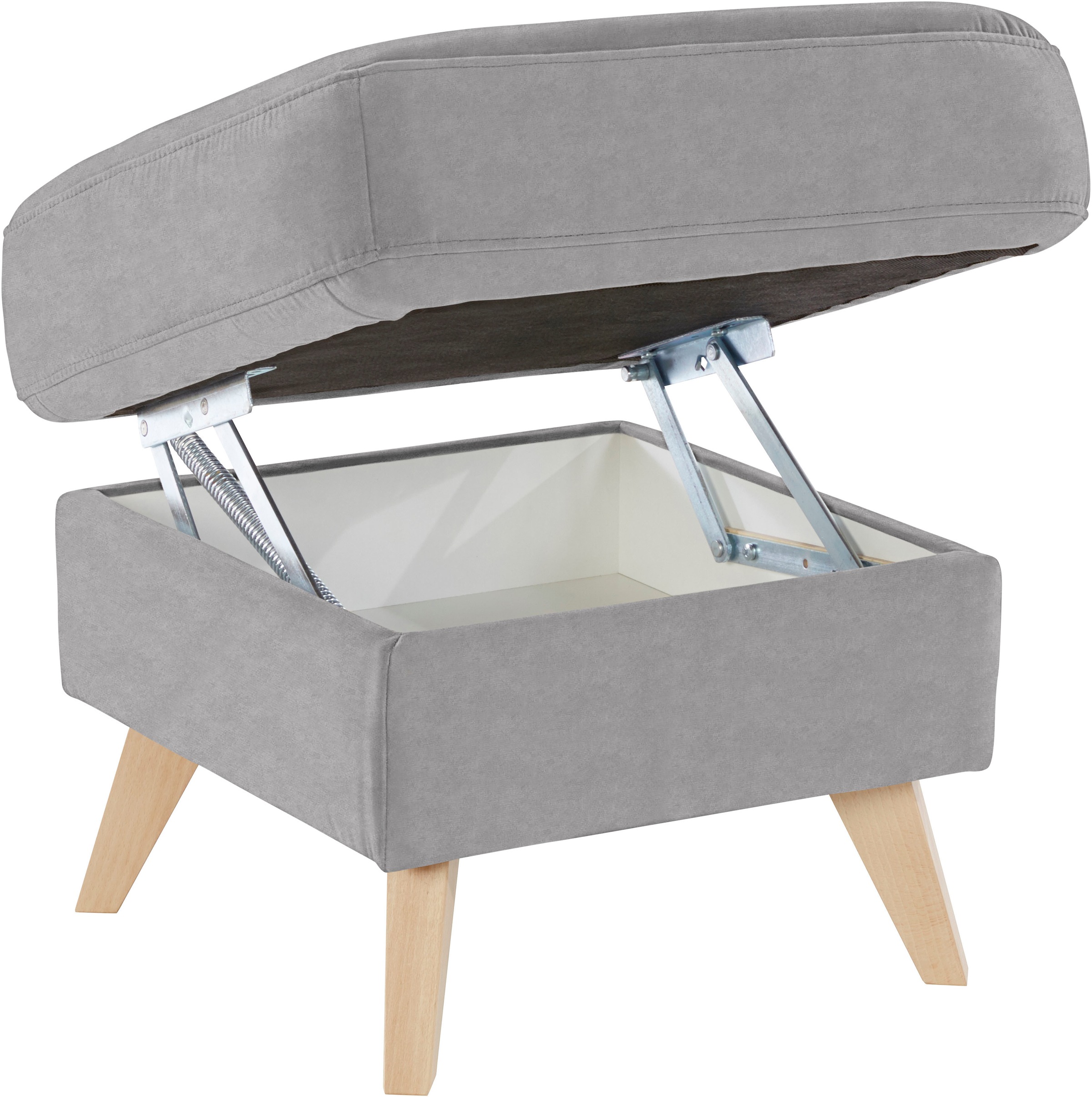 exxpo - sofa fashion Hocker »Nappa mit praktischem Staufach unter der Sitzfläche«