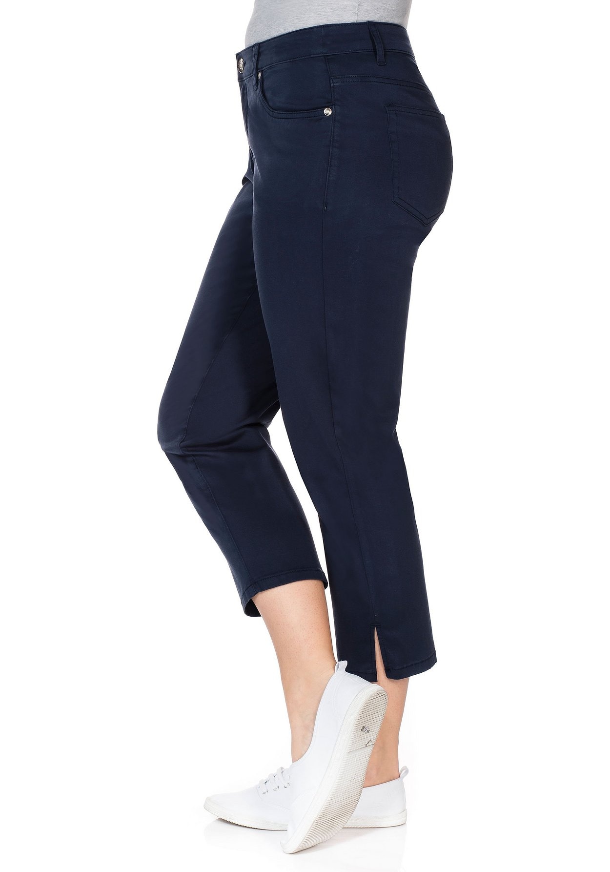 Sheego 7/8-Hose »7/8-Hose aus elastischem Baumwoll-Twill«