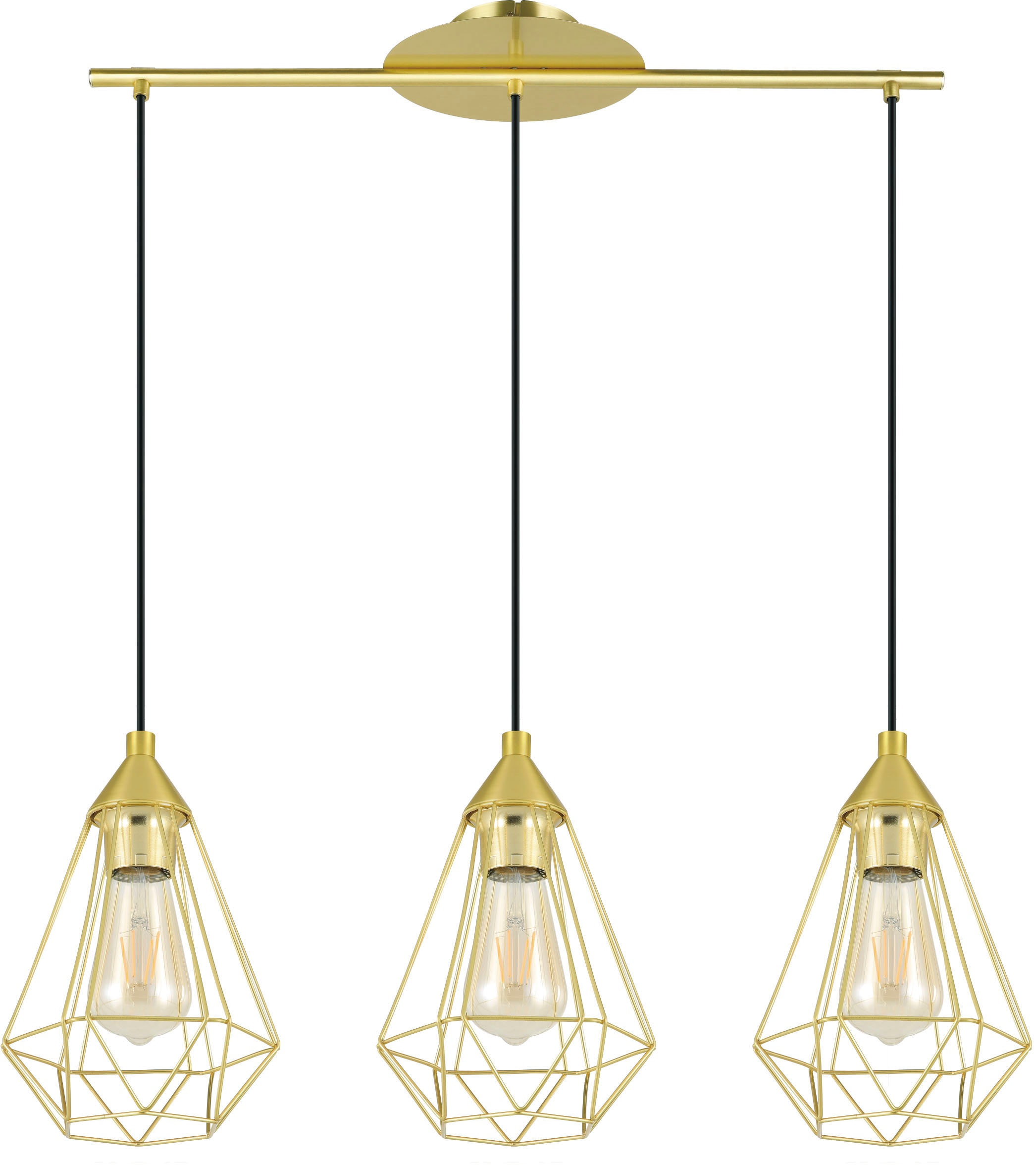 EGLO Hängeleuchte »TARBES« E27 1 Stk. Hängelampe Esszimmer, Retro Look, Pendellampe, E27