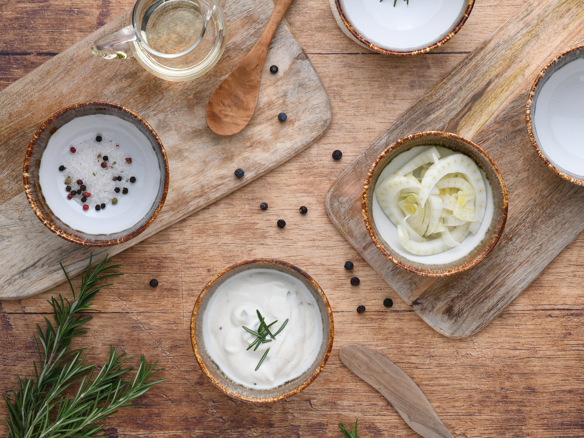 CreaTable Dipschale »Cascade, Schale 6-tlg« 6 Stk. aus Steinzeug Rekativglasur, Healthy Food
