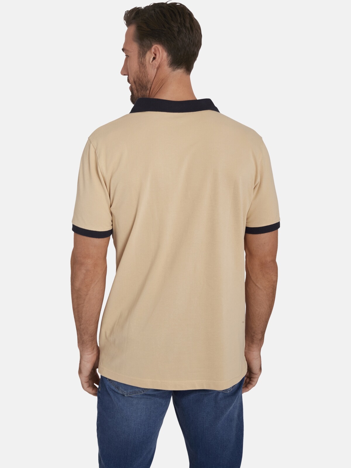 Jan Vanderstorm Poloshirt »Doppelpack Poloshirt ELJAR«, (2 tlg.), mit lässigen Saumschlitzen