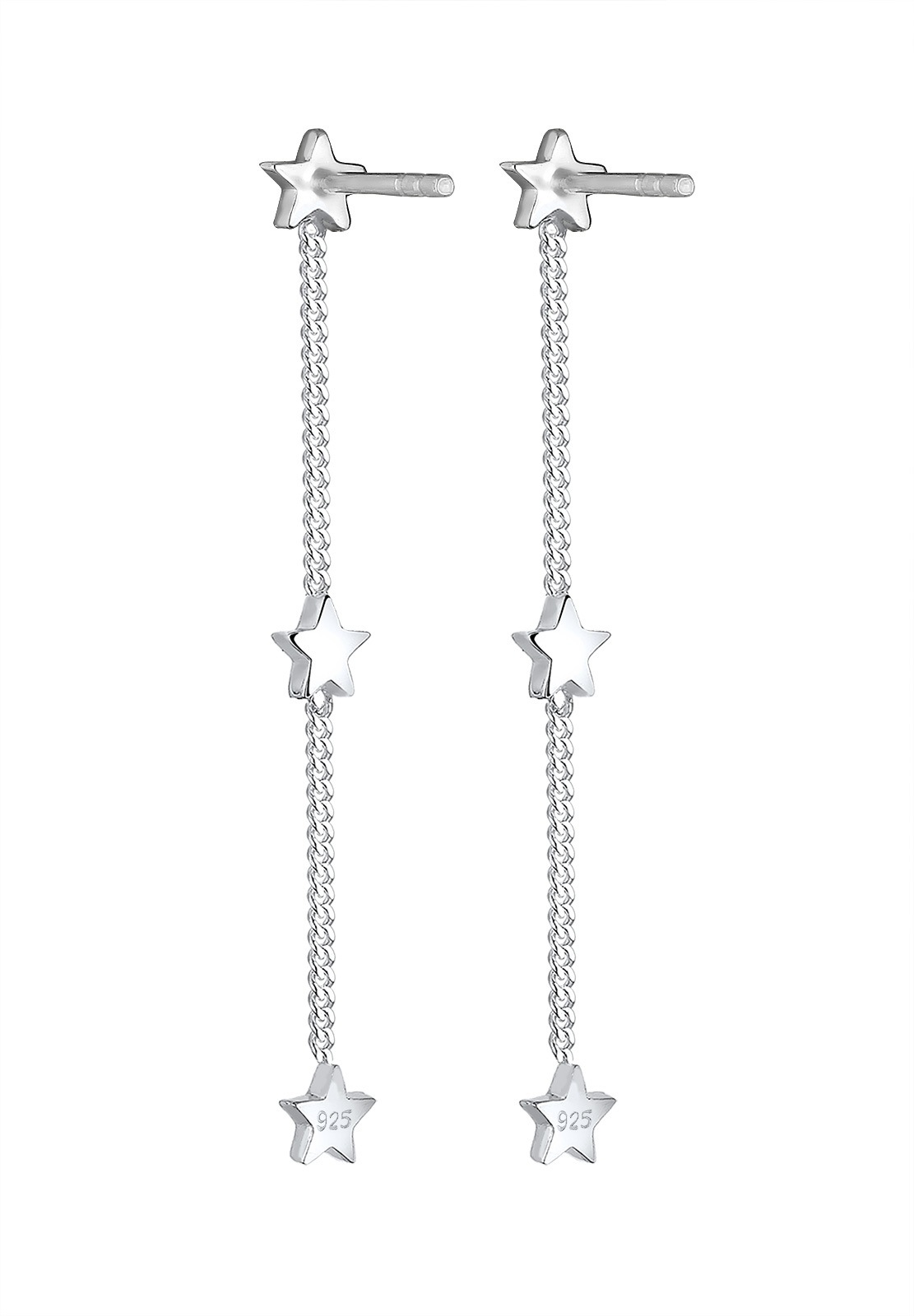 Elli Paar Ohrhänger »Ohrringe Ohrhänger lang Stern 925 Sterling Silber«