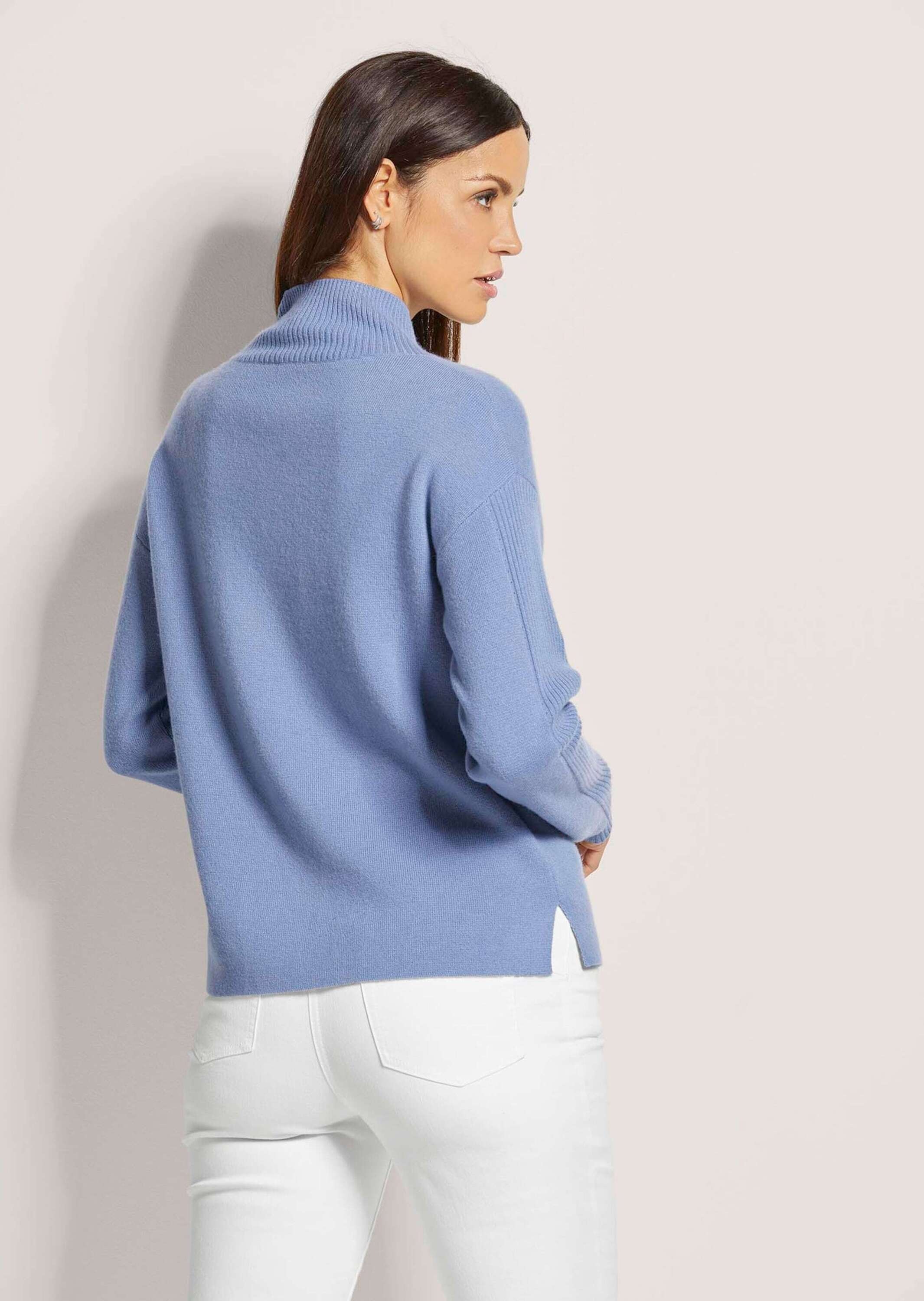 MADELEINE Longpullover »Strickpullover Kaschmir-Pullover mit Pointelle-Muster«