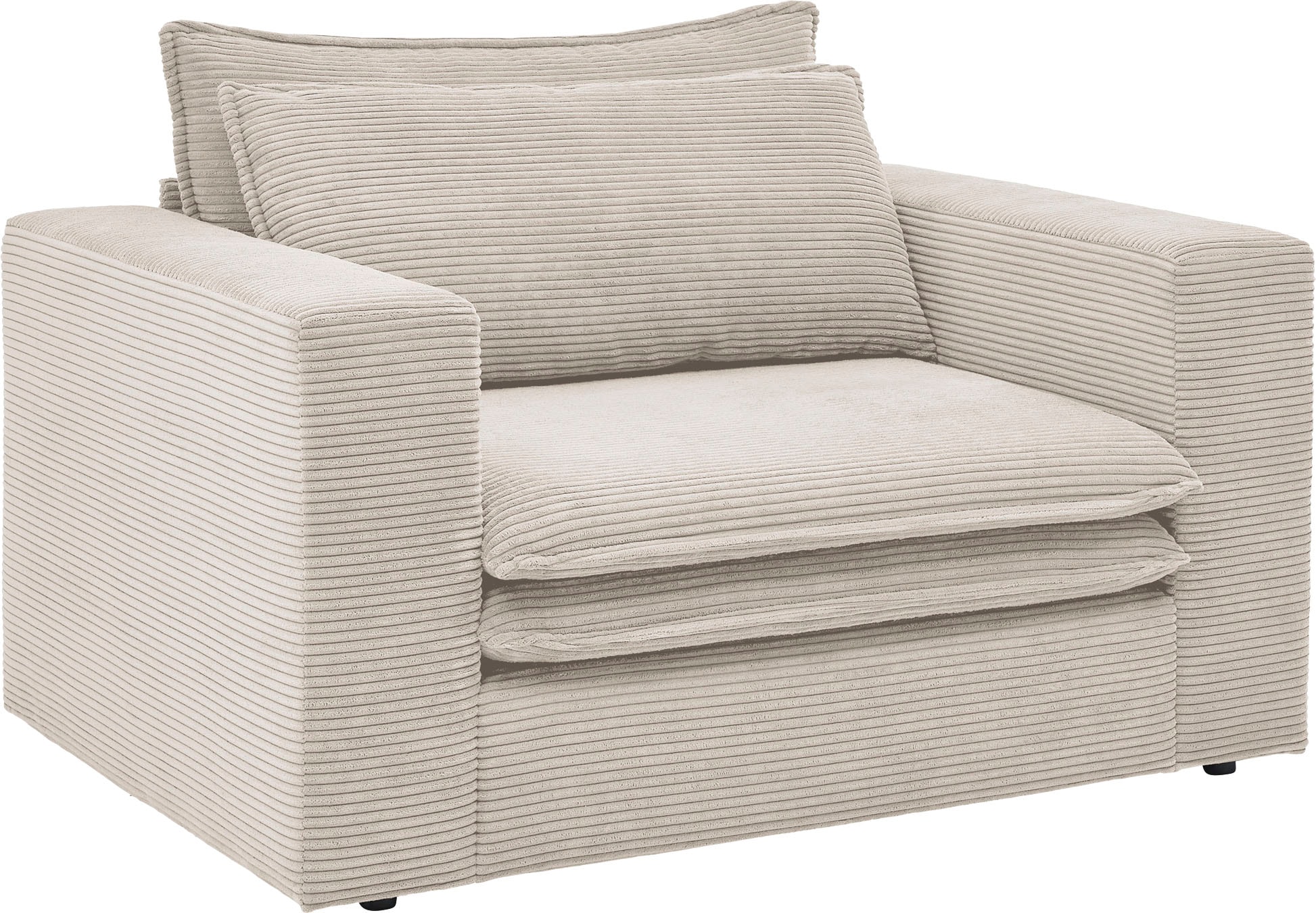 Places of Style Loveseat »PIAGGE«, Hochwertiger Cord, trendiger Loveseat