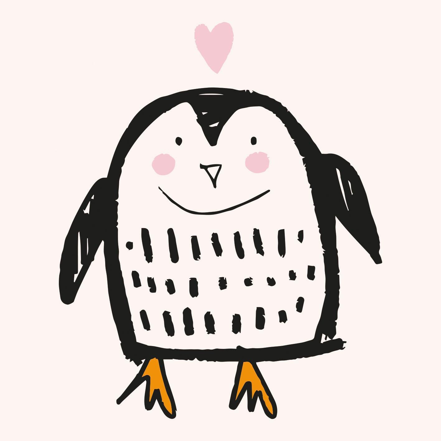 queence Dekokissen »Pinguin«, Kissenhülle ohne Füllung, 1 Stück