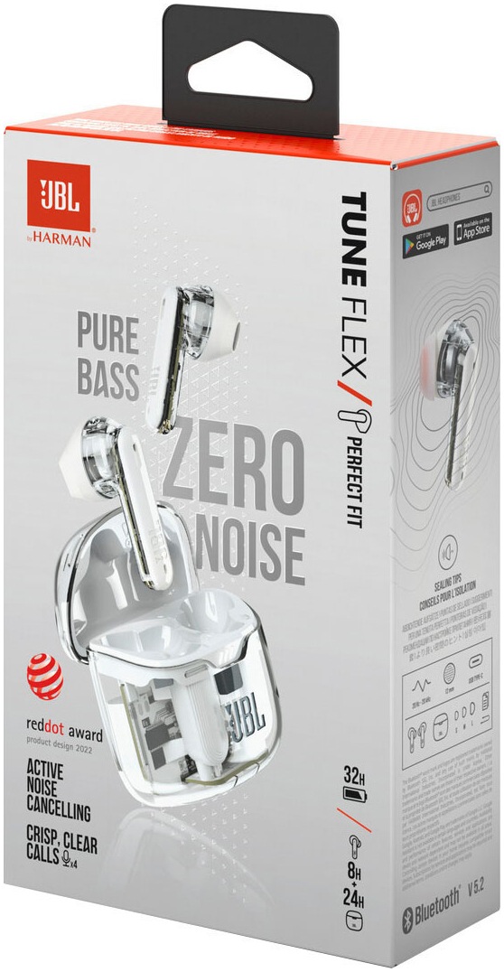 JBL wireless In-Ear-Kopfhörer »Tune Flex Ghost« Bluetooth Active Noise Cancelling (ANC)