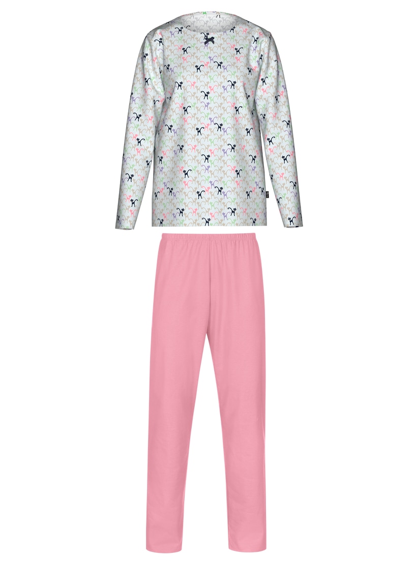 Trigema Schlafanzug »TRIGEMA Pyjama mit Katzenmotiv« 1 Stk. tlg.,