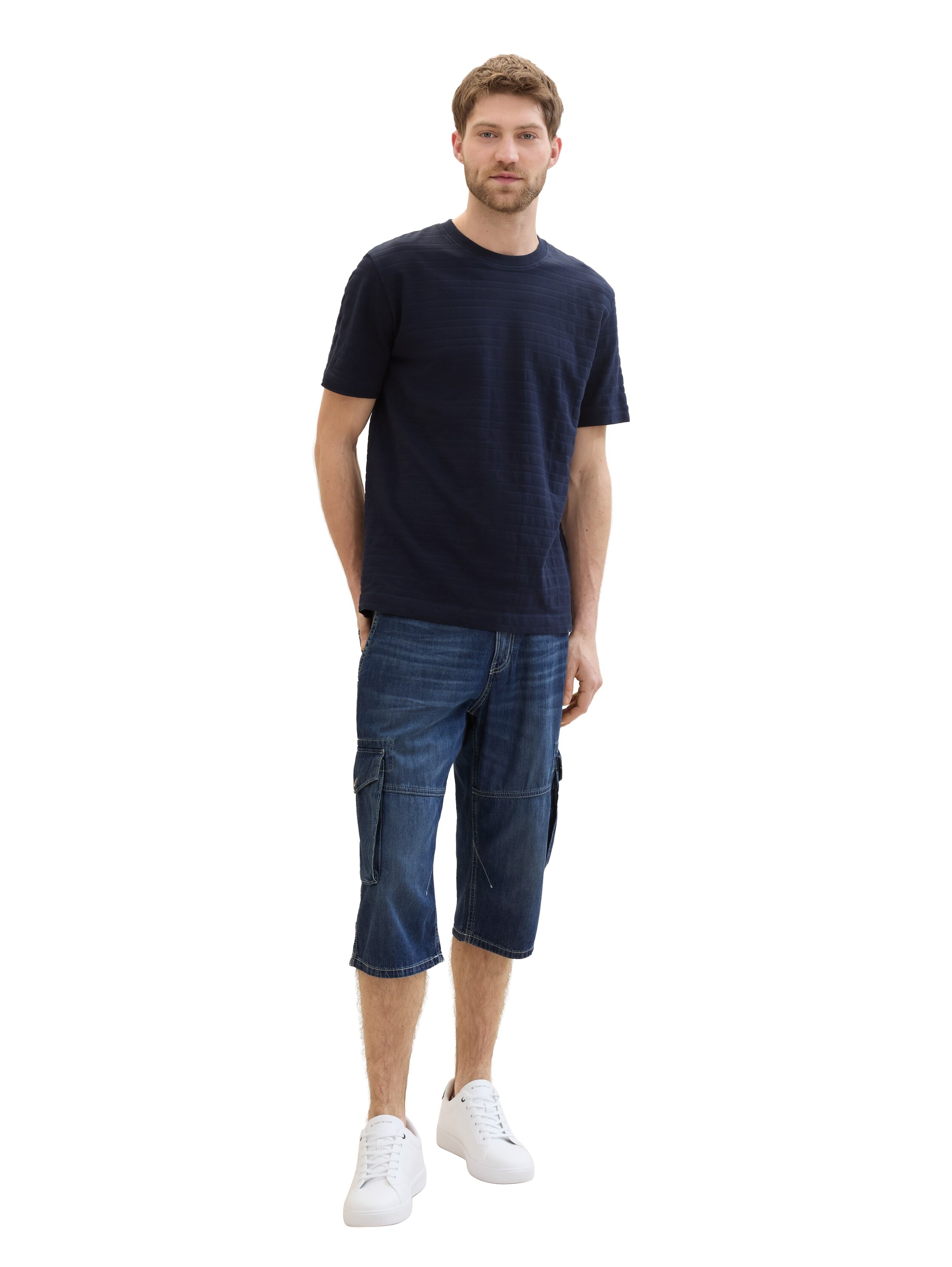 TOM TAILOR Jeansshorts »MORRIS OVERKNEE«, mit recycelter Baumwolle