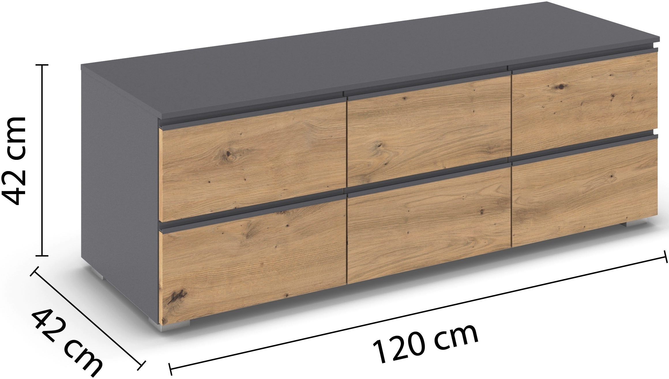 rauch TV-Board »Joel« Breite 80 oder 120 cm,  praktische und geräumige Schubladen MADE IN GERMANY