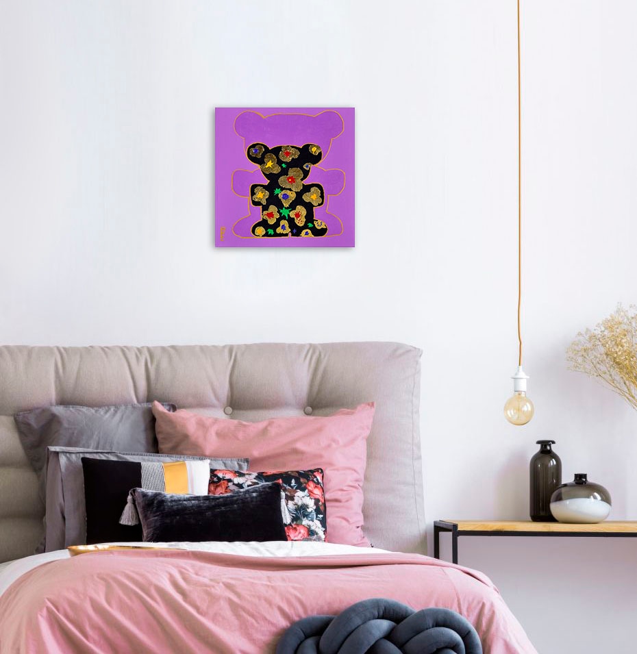 queence Leinwandbild »Bears V« Bär | Bären | Kunst 1 Stk. tlg. Premium-Leinwandstoff, Handarbeit aus Deutschland