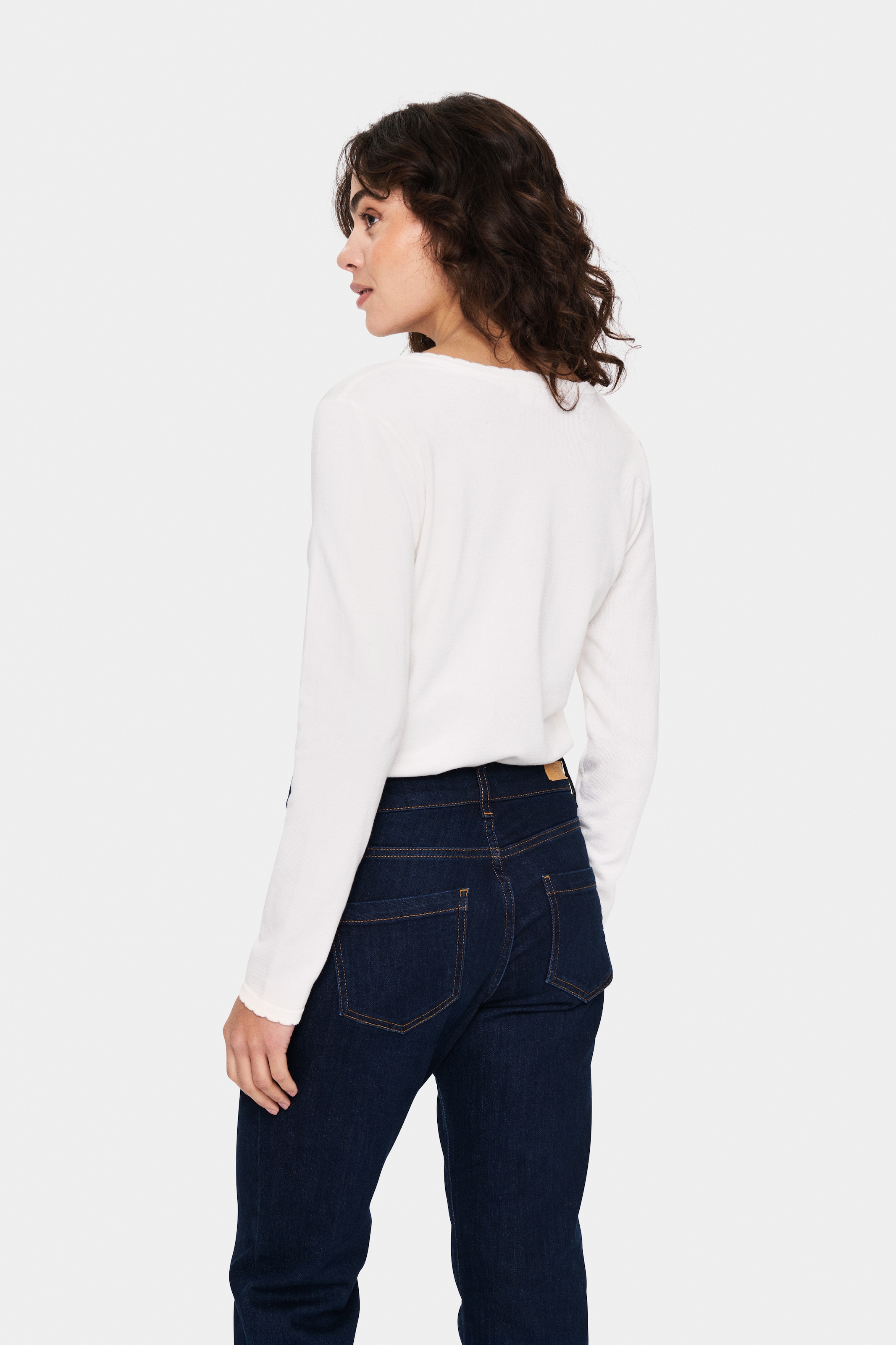 Saint Tropez »MilaSZ LS V-Neck Pullover« Regular fit, Viskosemischung