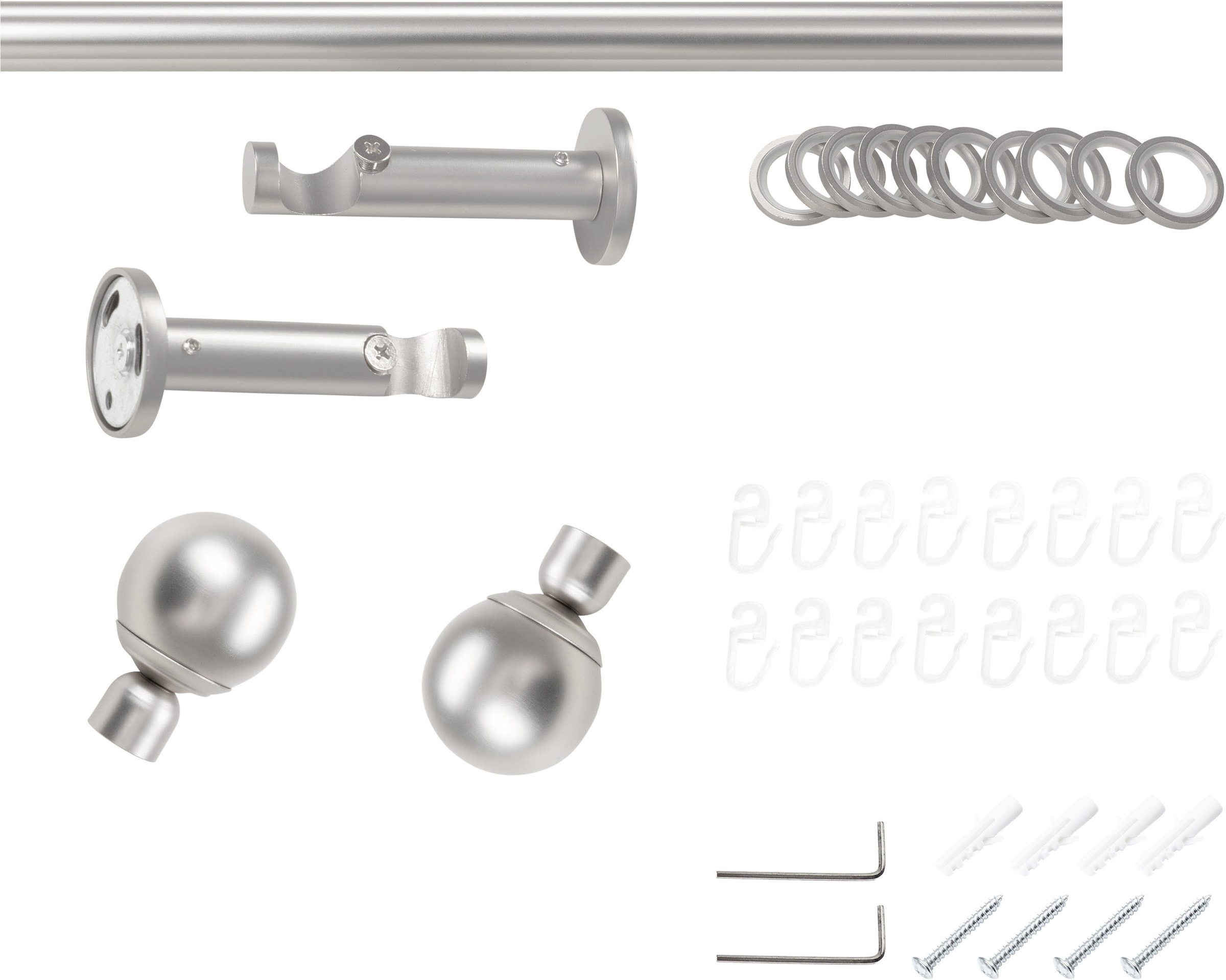 SN DECO GROUP Gardinenstange Ø 19 mm 1 läufig-läufig Fixmaß;kürzbar