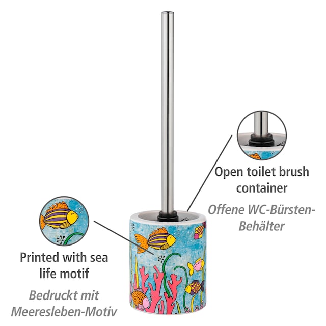 WENKO WC-Garnitur »Rollin'Art Ocean Life«, aus Keramik, freistehend, inkl.  WC-Bürste online kaufen | mit 3 Jahren XXL Garantie