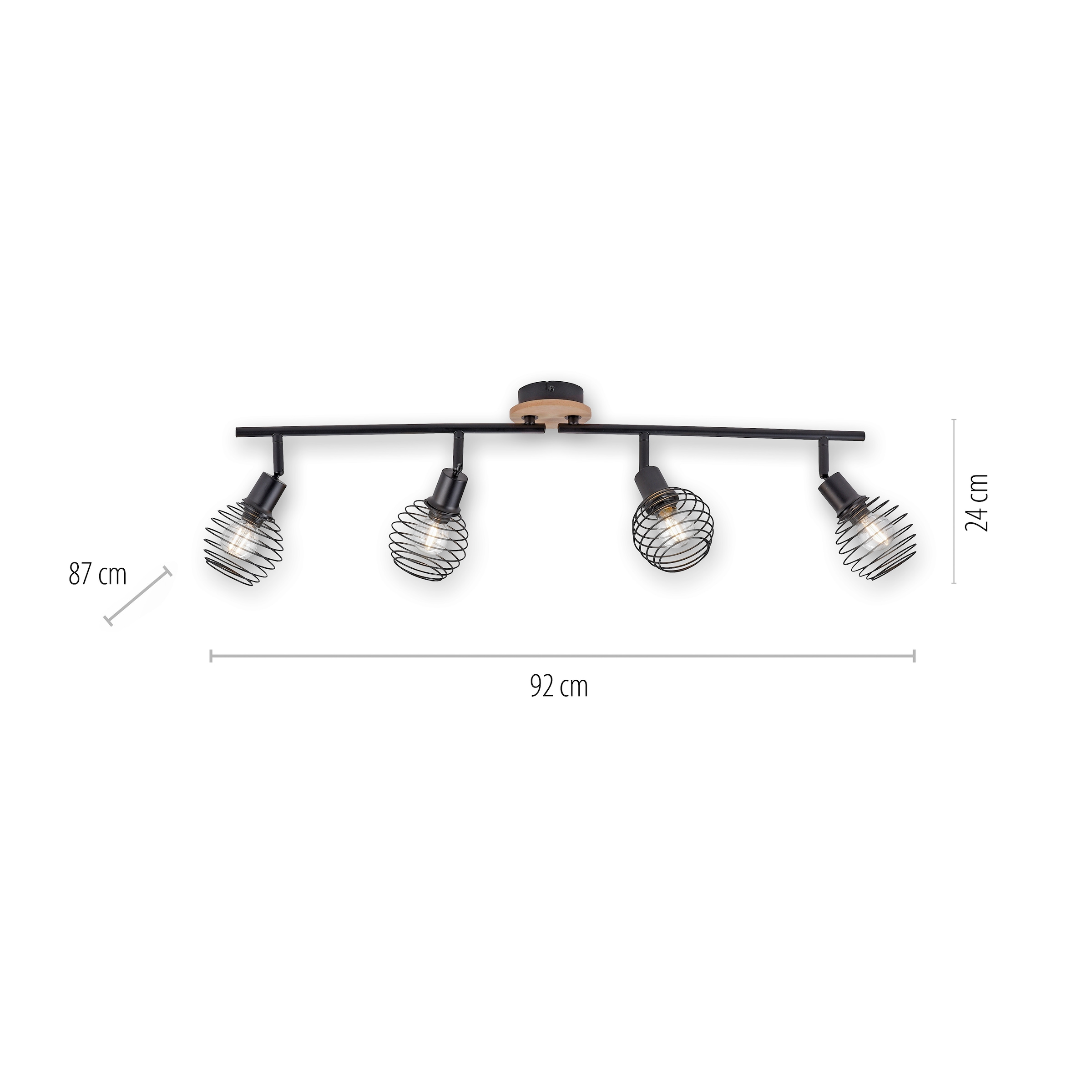 JUST LIGHT Deckenleuchte »EUGEN« E14 1 Stk. ExklusiveE14