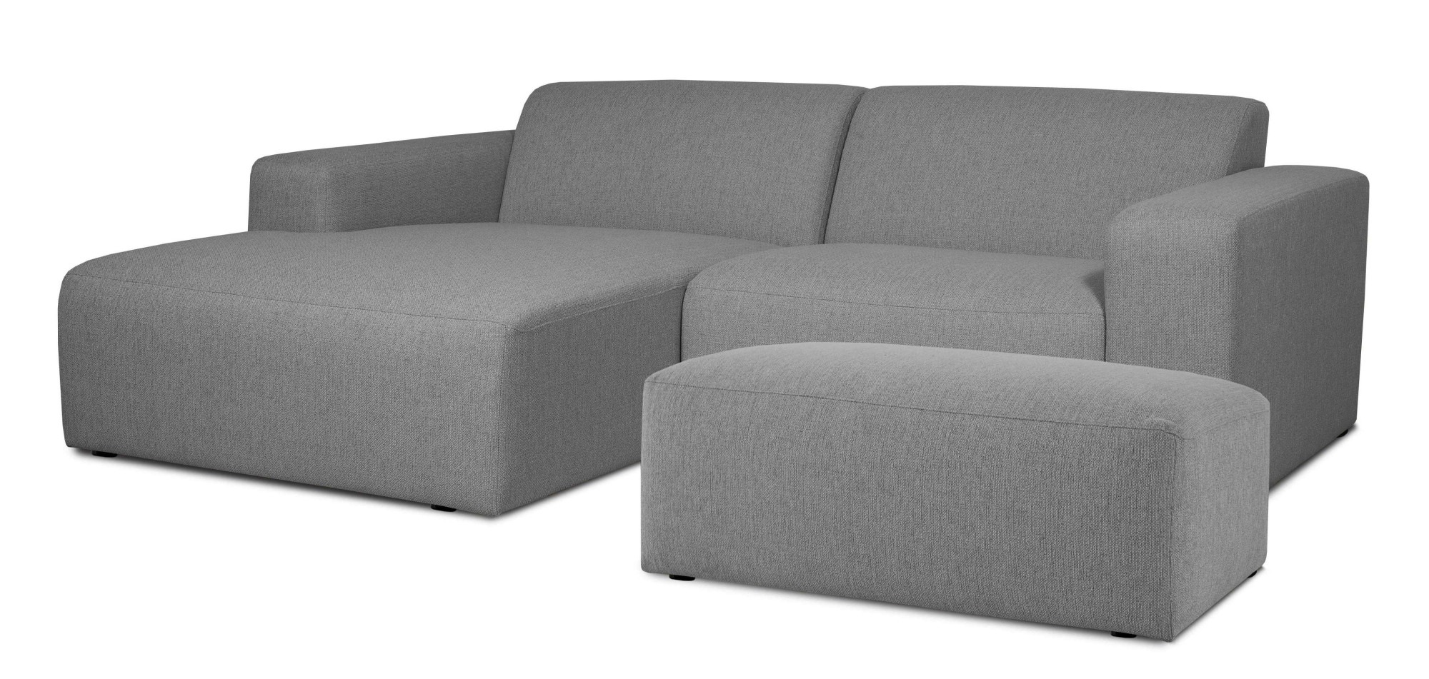 INOSIGN Ecksofa »Koa,228cm, L-Form, Modulsofa, Webstoff, Cord«, Designsofa, Set, Hocker inklusive, weicher Lounge-Sitzkomfort