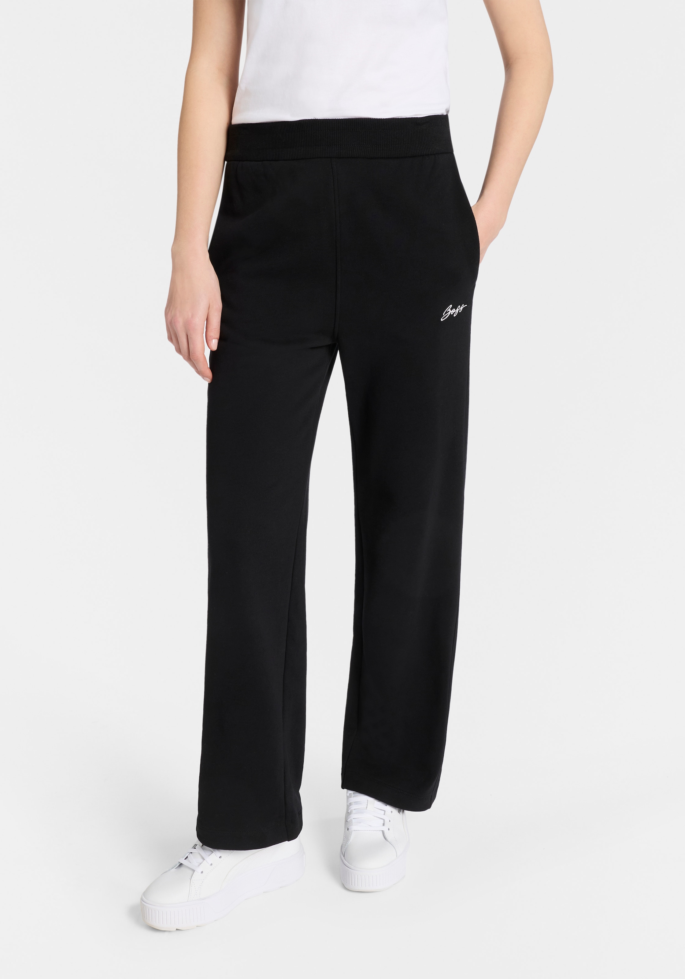 BOSS ORANGE Jogger Pants »Endless Premium Damenmode«  mit geripptem Bund, gerade geschnitten