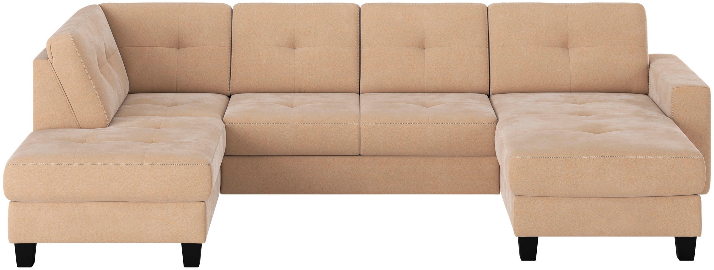 Places of Style Wohnlandschaft »Varese«, Kreuznaht in beige