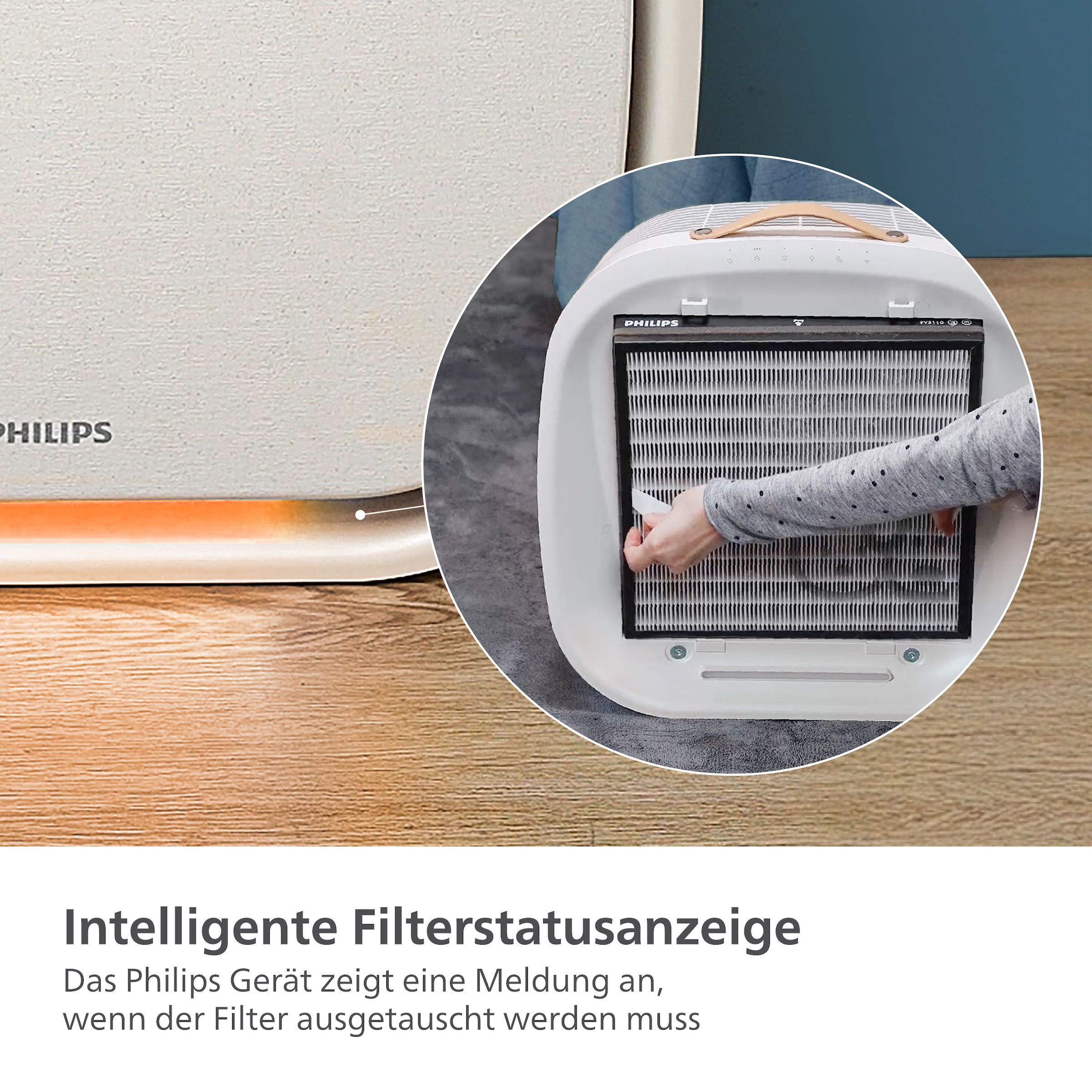 Philips Ersatzfilter »FY3110/00 HEPA NanoProtect Filter« 1 tlg. tlg. bis zu 1 Jahr verwendbar, entfernt Tierhaare und Gerüche