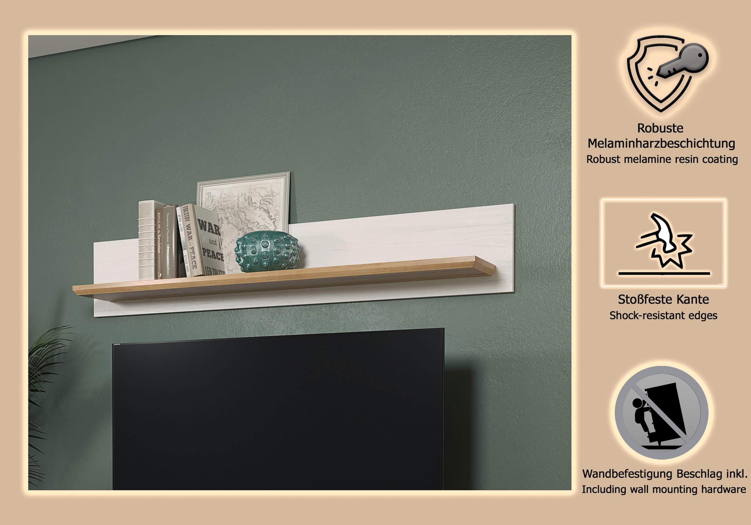 Home affaire Wandboard »Nybro« Breite 146 cm