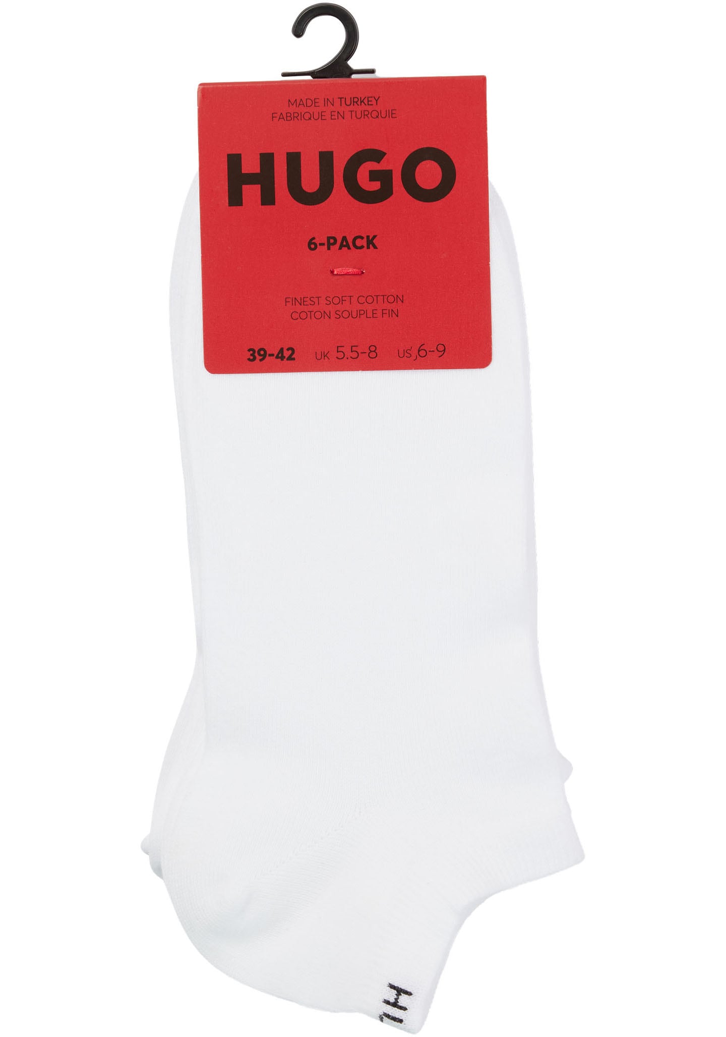 HUGO Underwear Sneakersocken »Socken 6P AS UNI CC W 10«, (6 Paar), mit Markenschriftzug am Bündchen