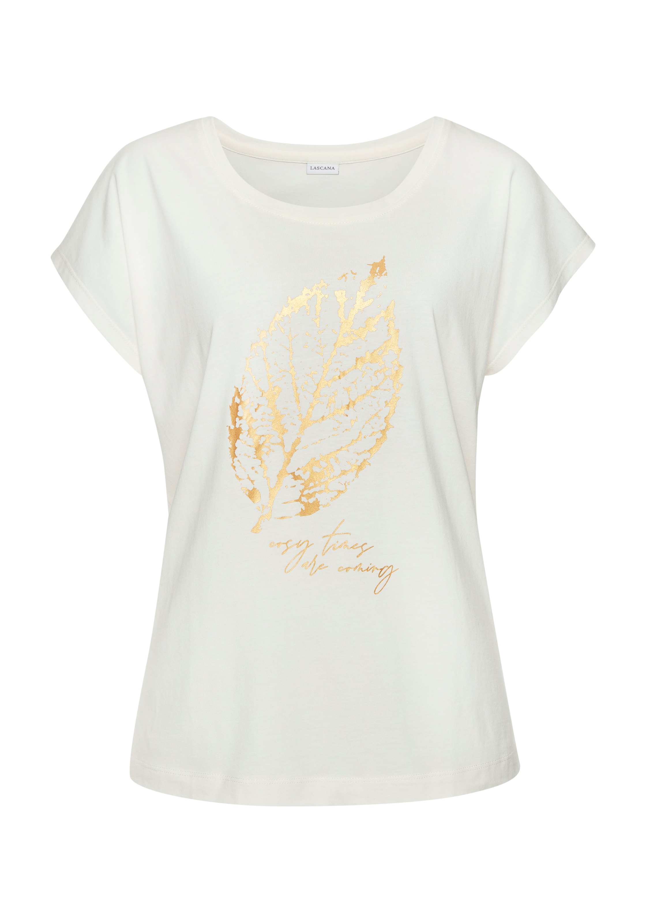 LASCANA Pyjamaoberteil 1-teilig,  mit Folienprint