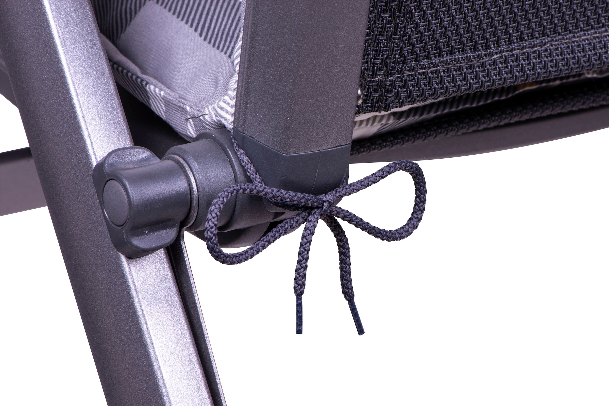 GO-DE Sesselauflage Karo grau - Maße BxLxH ca.: 50 cm x 100 cm x 6 cm