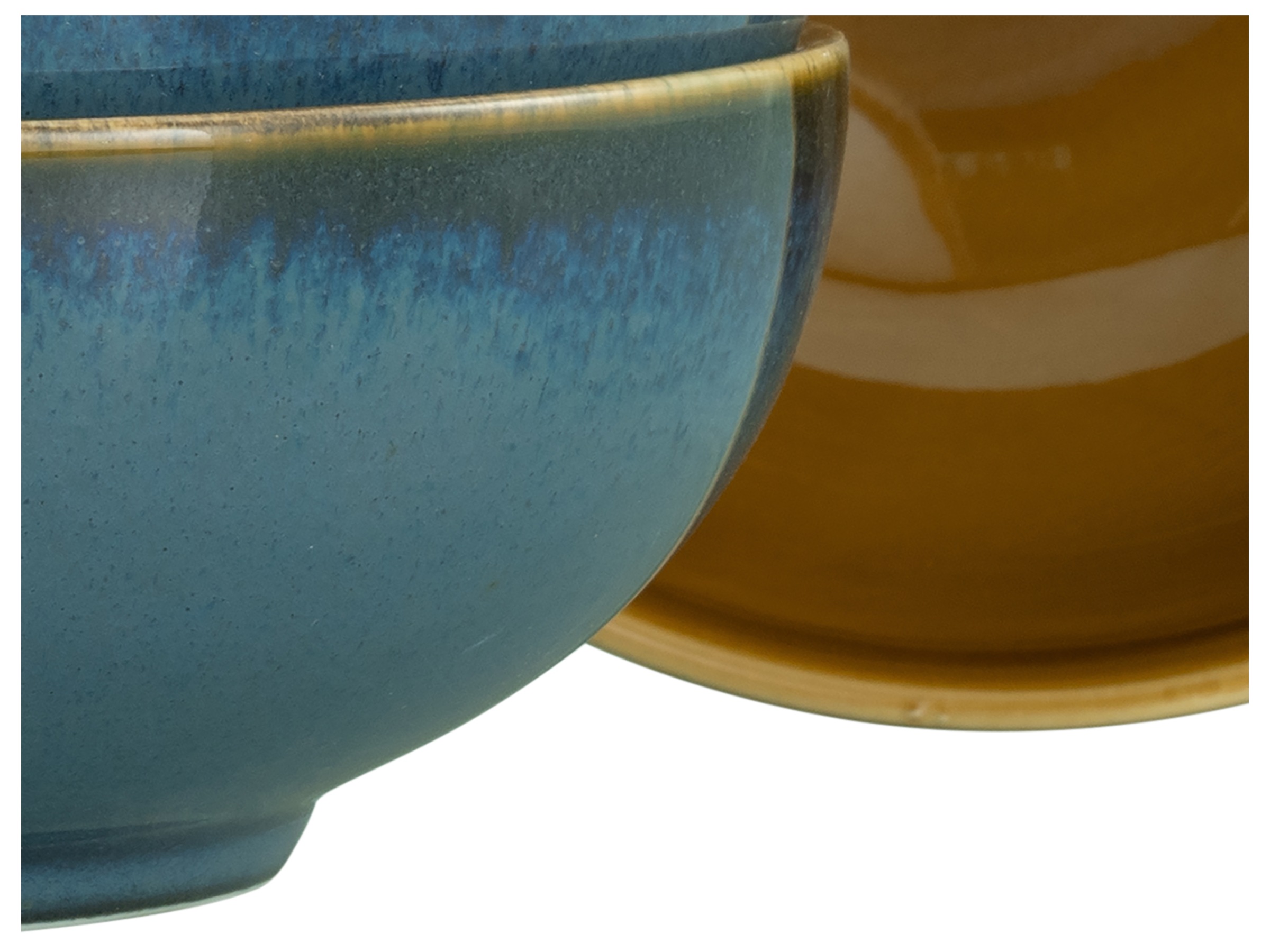 CreaTable Schale »Mallorca, Smoothie Bowl 4-tlg« 4 Stk. aus Steinzeug Spezialglasur mit Vintage Außenrand