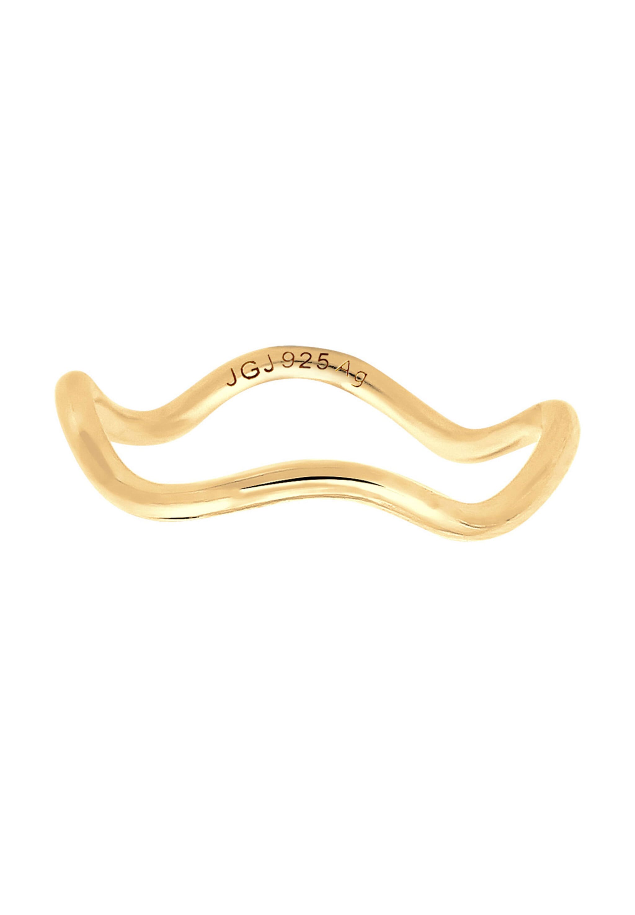 Elli Silberring »Ring Wellen Minimal Geo 925 Sterling Silber«