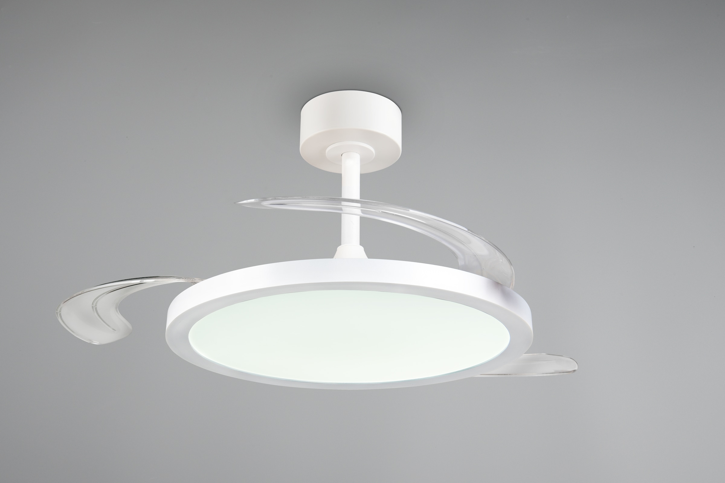 REALITY Leuchten LED Deckenleuchte »KASFJORD  mit Ventilator, Deckenventilator mit Licht inklFernbedienung« LED-Board 1 Stk. warmweiß - kaltweiß 6 Geschwindigkeiten Timer Vor- & Rücklauf LED dimmbar CCT Nachtlicht