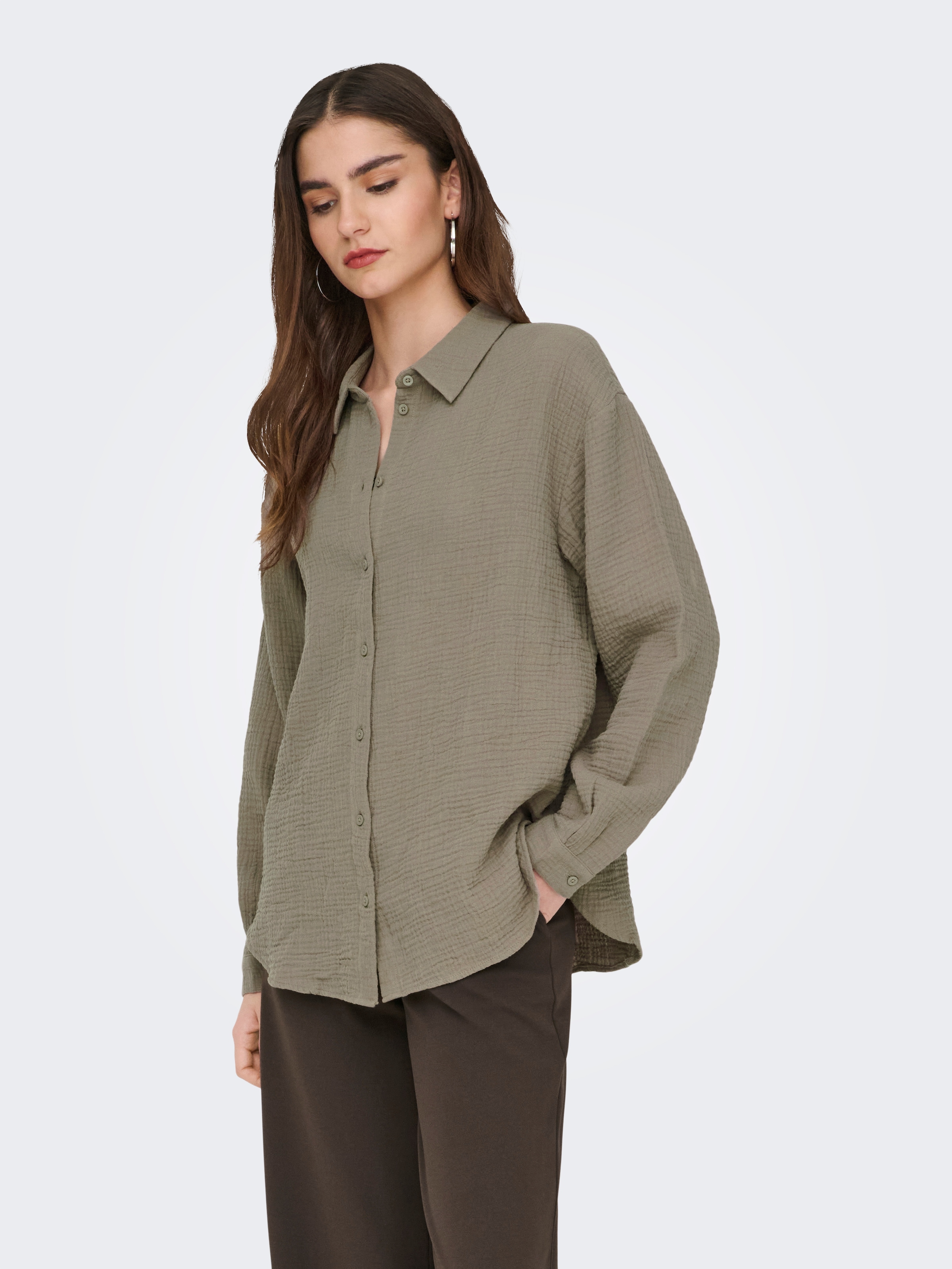 JDY Hemdbluse »JDYTHEIS LIFE L/S LOOSE SHIRT WVN NOOS« Baumwolle, regular fit