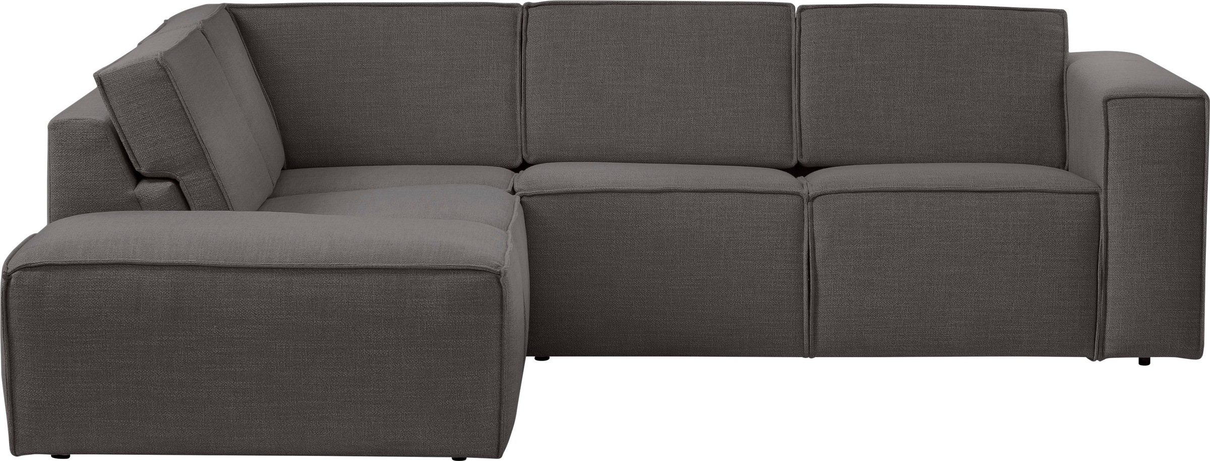 TRENDMANUFAKTUR Ecksofa »Dice, aktuelles Design, L-Form, mit komfortabler«, Sitztiefenverstellung und Kaltschaumpolsterung toller Sitzkomfort