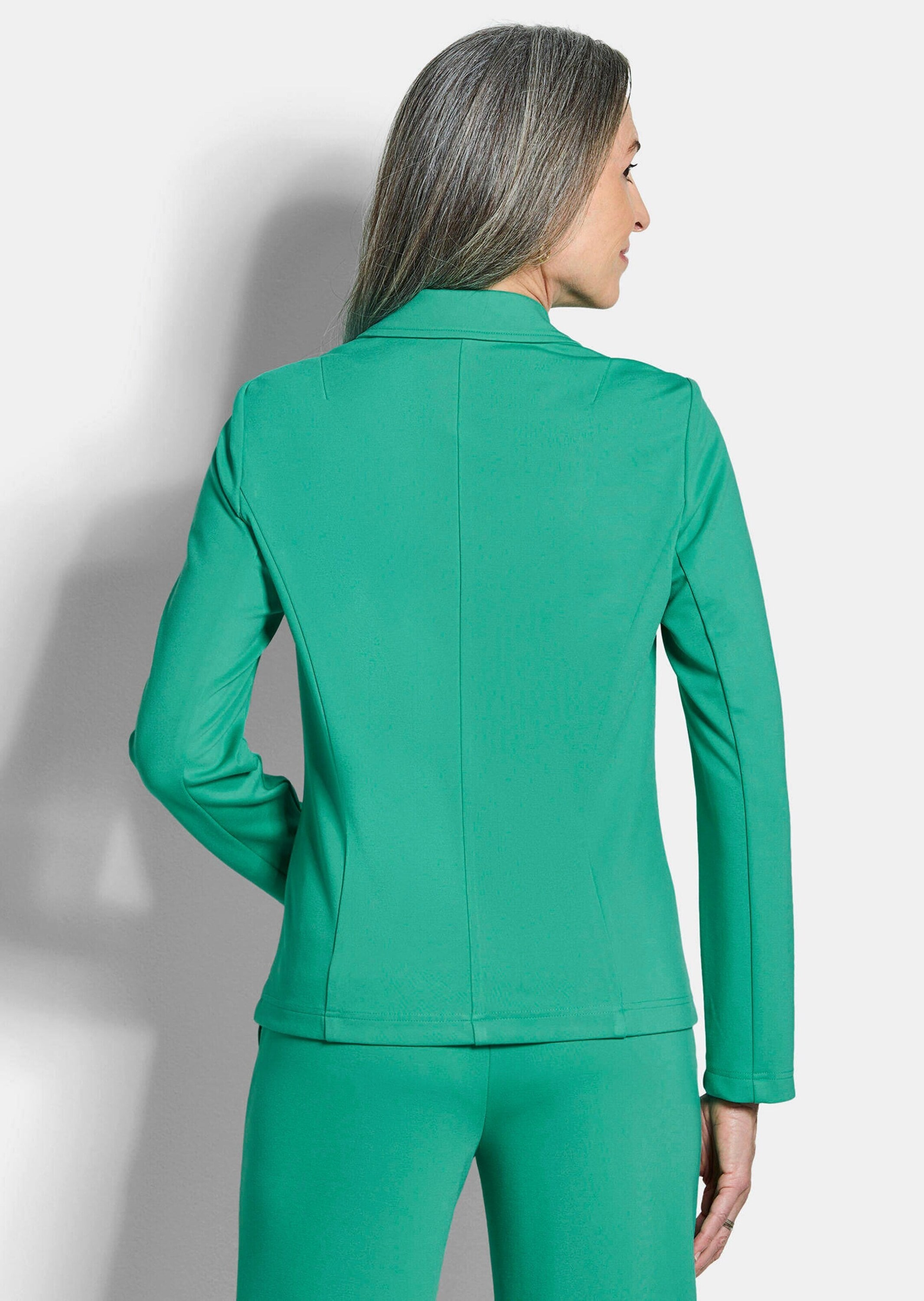 GOLDNER Jackenblazer »Kurzgröße Viskoseblazer mit Reverskragen« stretchbequeme Jerseyqualität