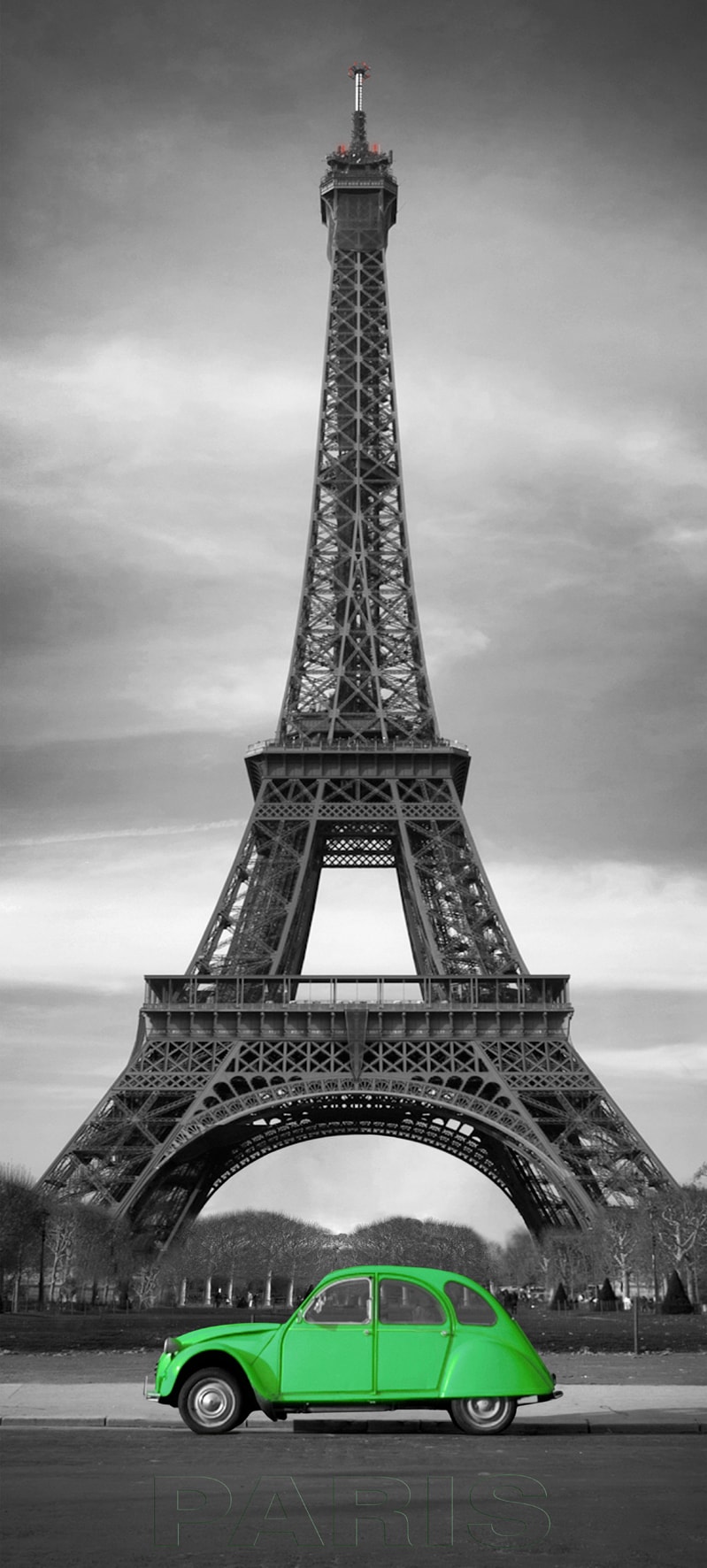 Papermoon Fototapete »Paris - Türtapete«, matt