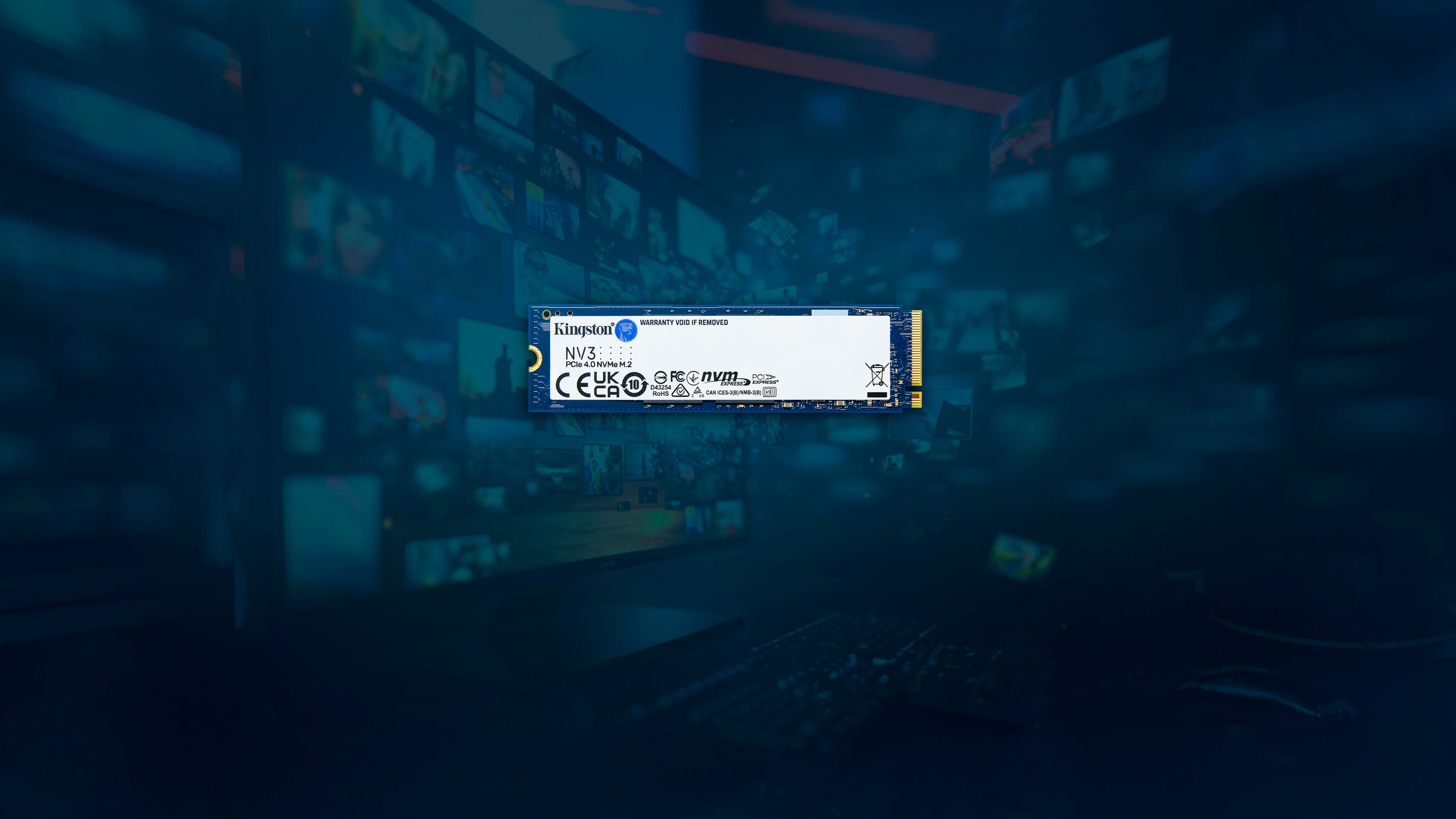 Kingston interne SSD »500G NV3 M.2 2280 NVMe SSD« 500 GB Anschluss M.2 (2880)