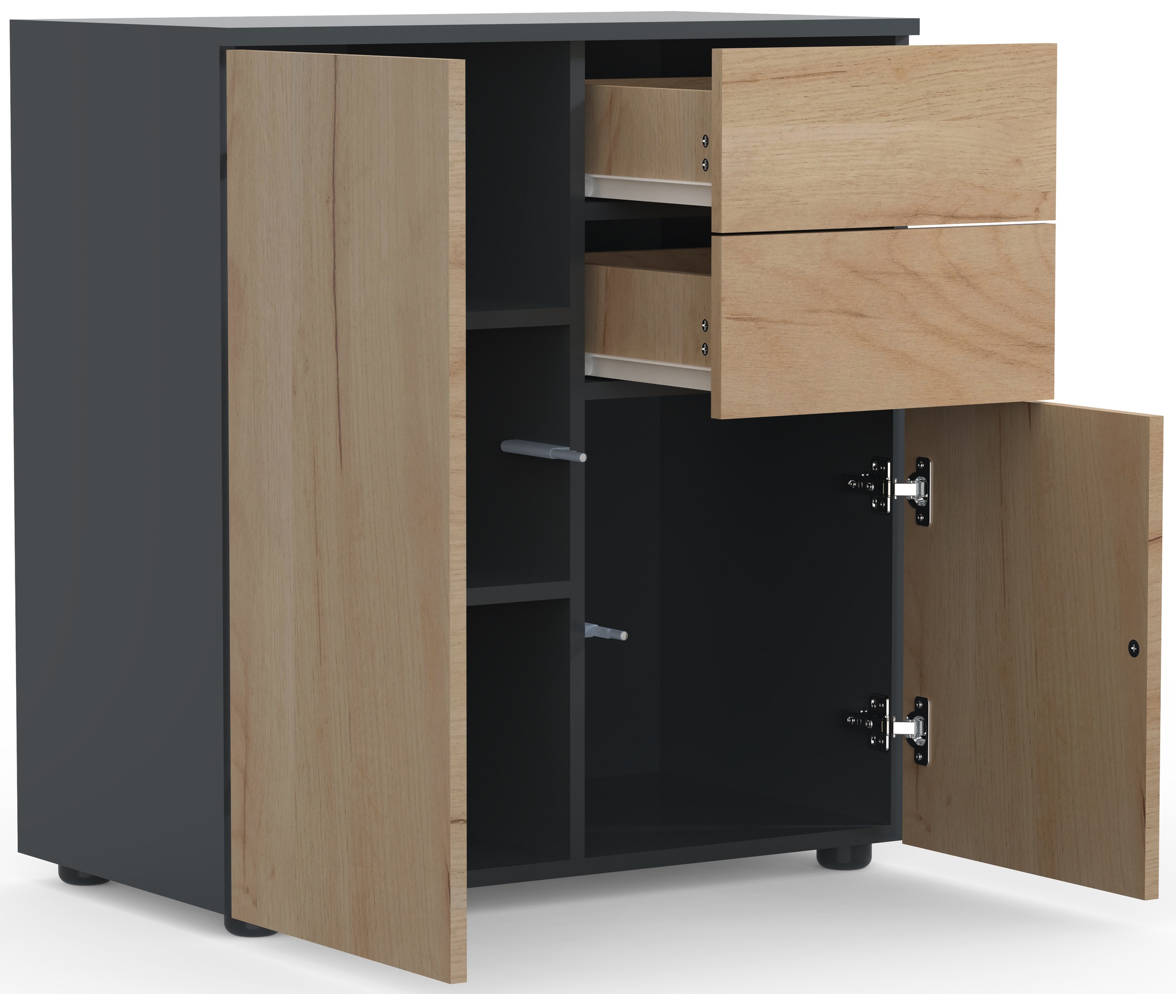 VCM Kommode »Holz Kommode Sideboard Anrichte Dalosa 4 Schublade« 1 Stk. tlg.