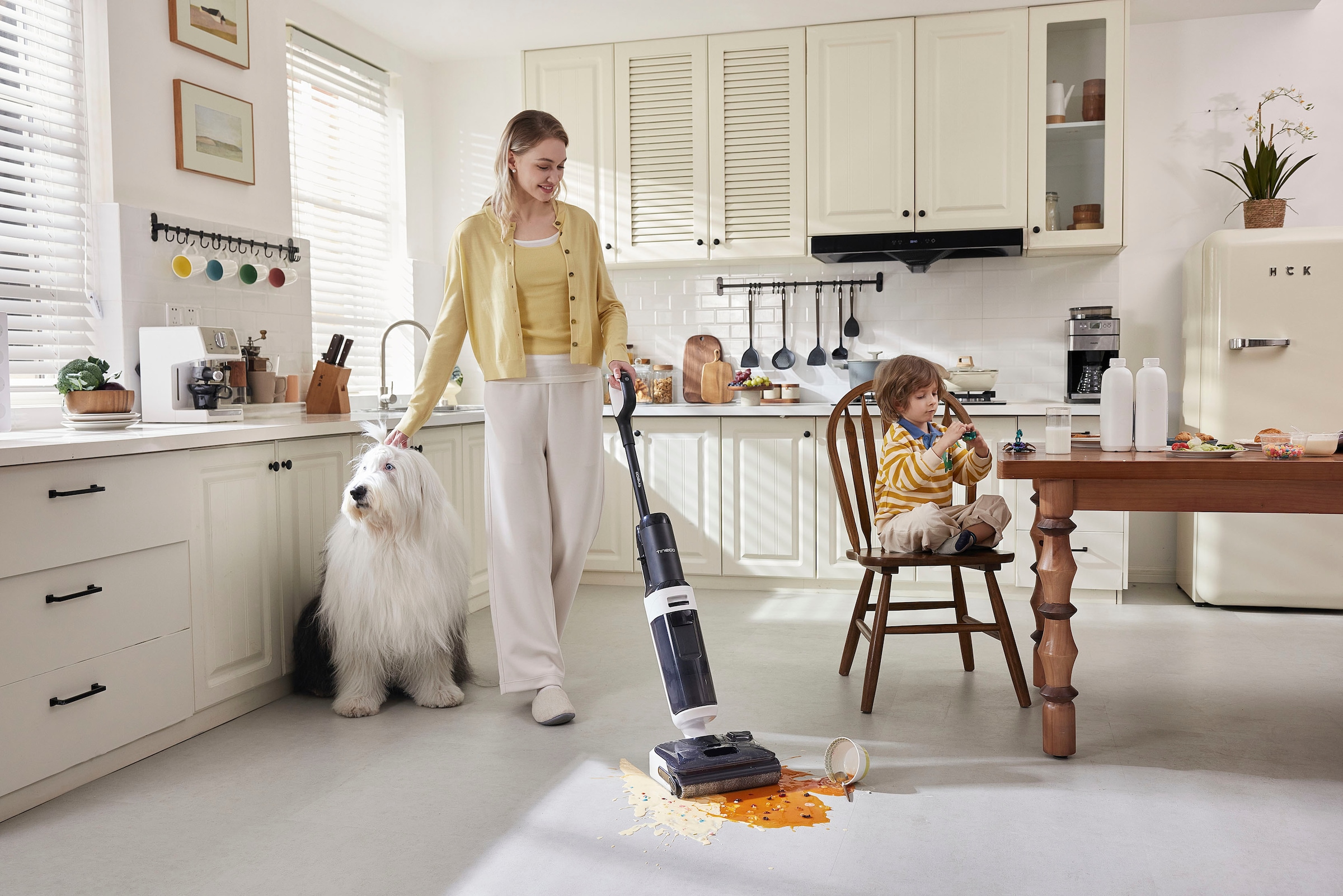 Tineco Nass-Trocken-Sauger »Floor One Switch S6 Stretch Plus mit 85°Grad Heißluft-Trocknung«, für Tierhaare & Allergiker, Selbstreinigung, Teppich & Hartboden