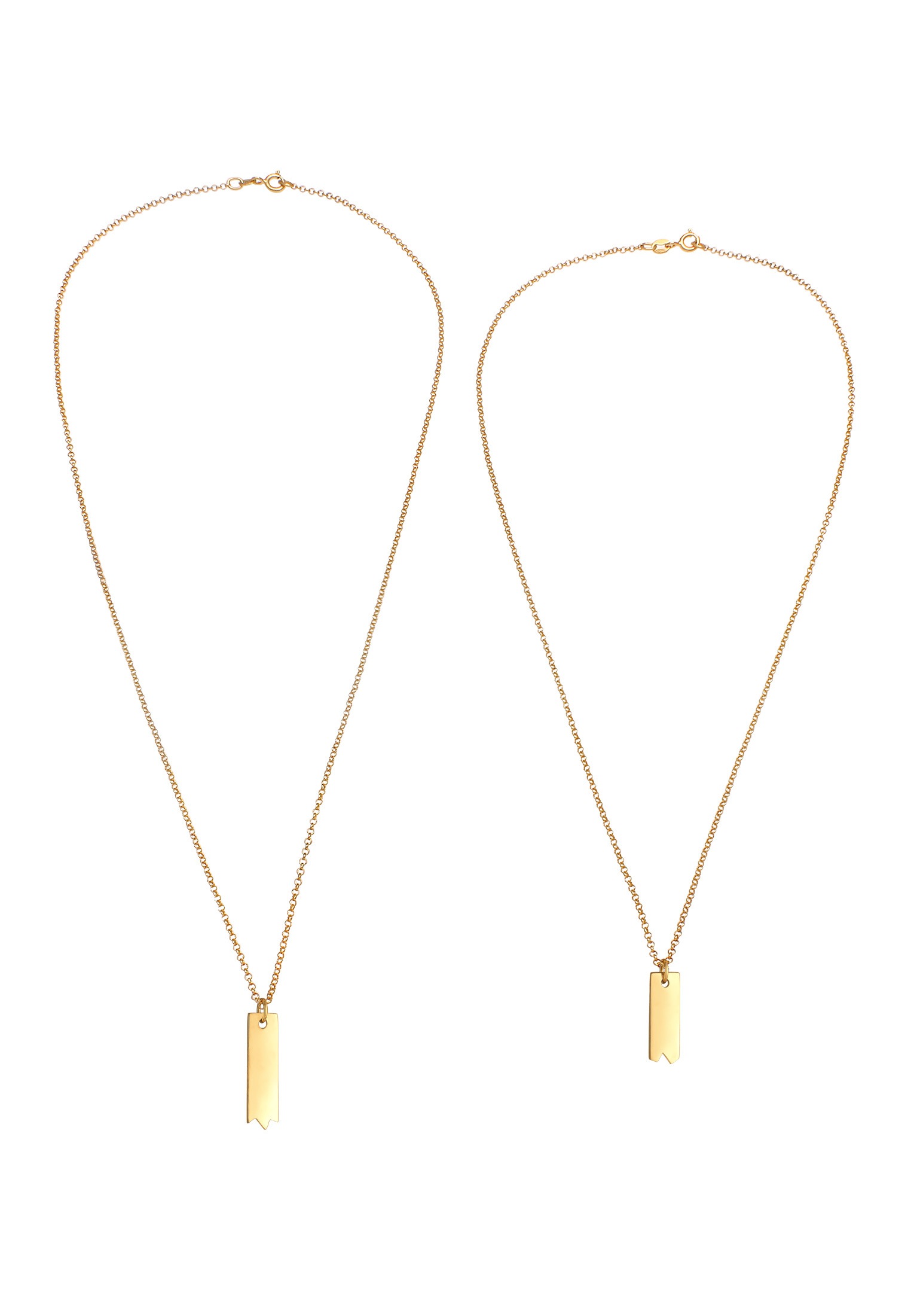 Elli Ketten-Set »Halskette Barren Partner Freundschaft Set (2 tlg) 925 Silber«