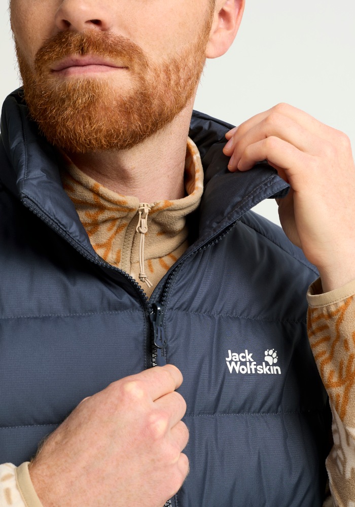 Jack Wolfskin Daunenweste »WILD PASS DOWN VEST M RDS« Daunenweste, warm, wind- und wasserabweisend