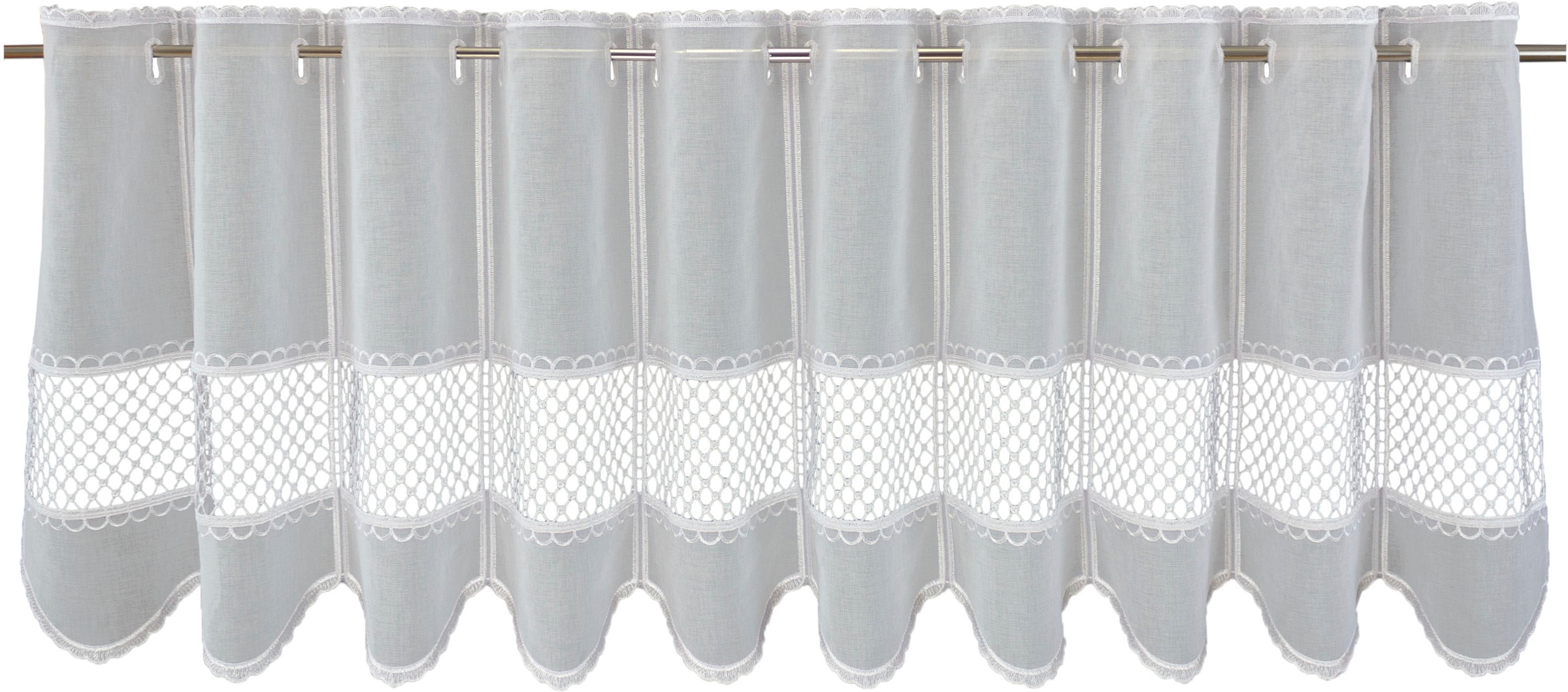 VHG Scheibengardine nach Maß »Lizzy«, (1 St.), halbtransparent, Polyester, bestickt,... kaufen