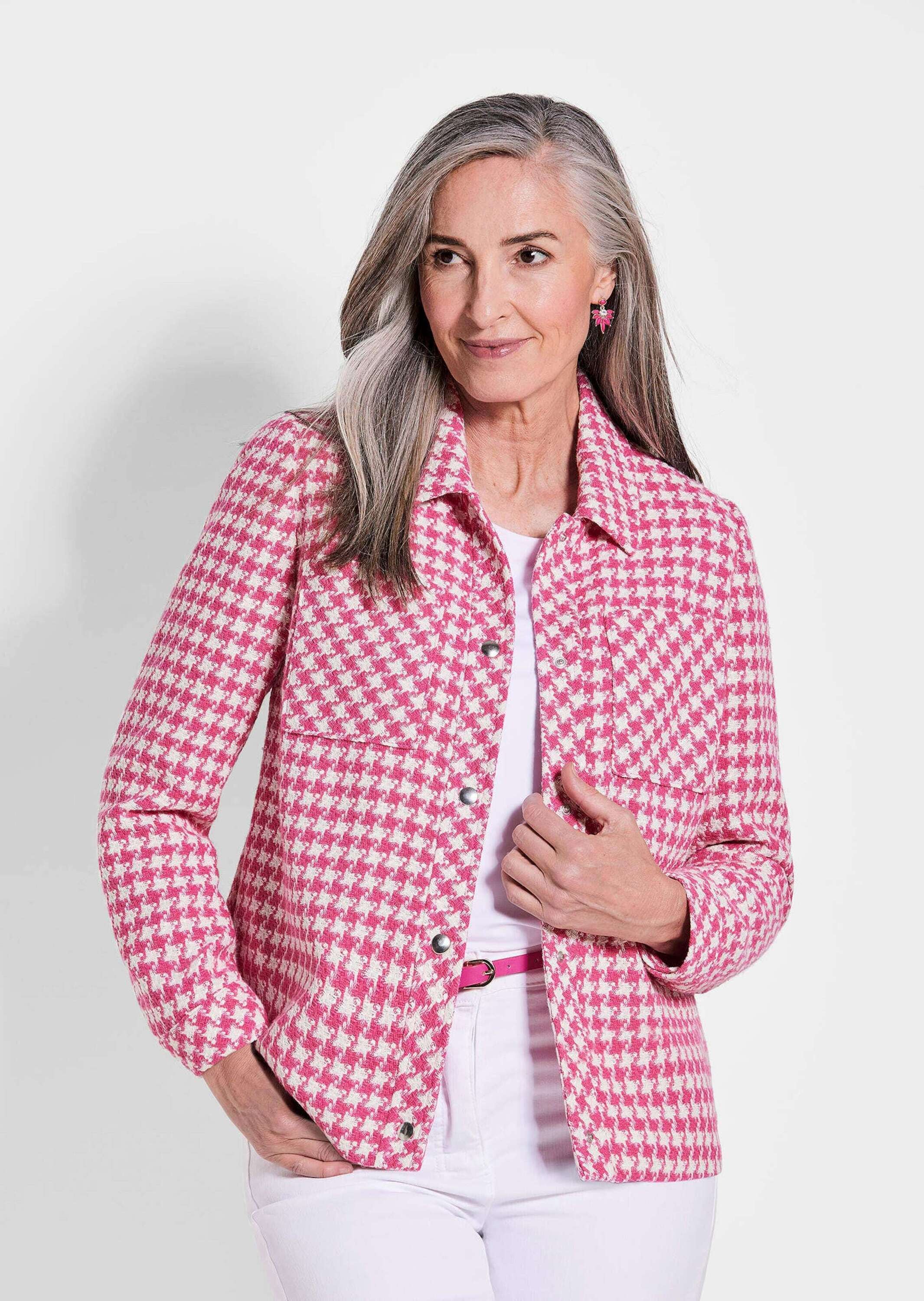 GOLDNER Jackenblazer »Blazer mit Hahnentrittmuster«