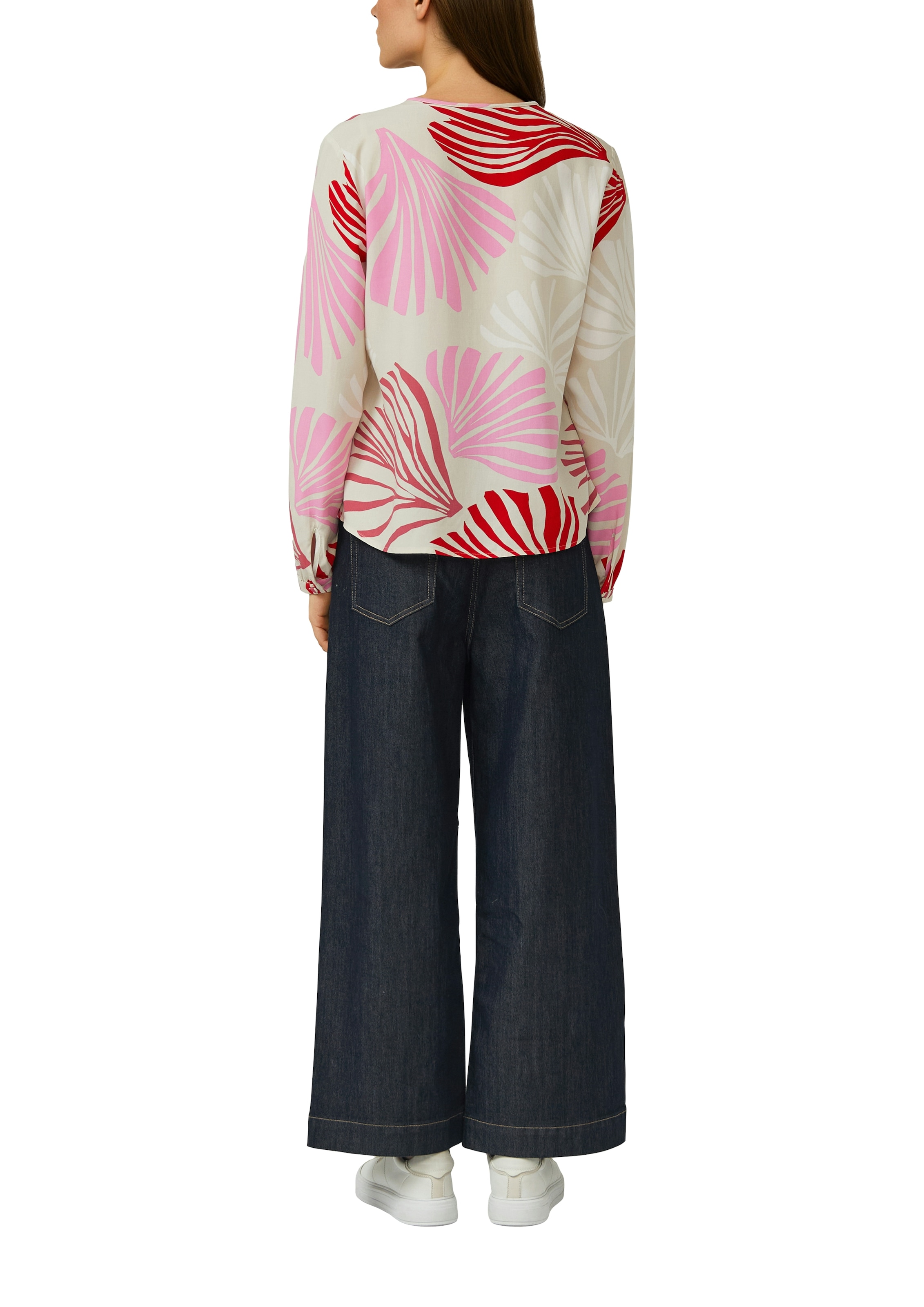 s.Oliver BLACK LABEL Langarmbluse mit floralem Muster