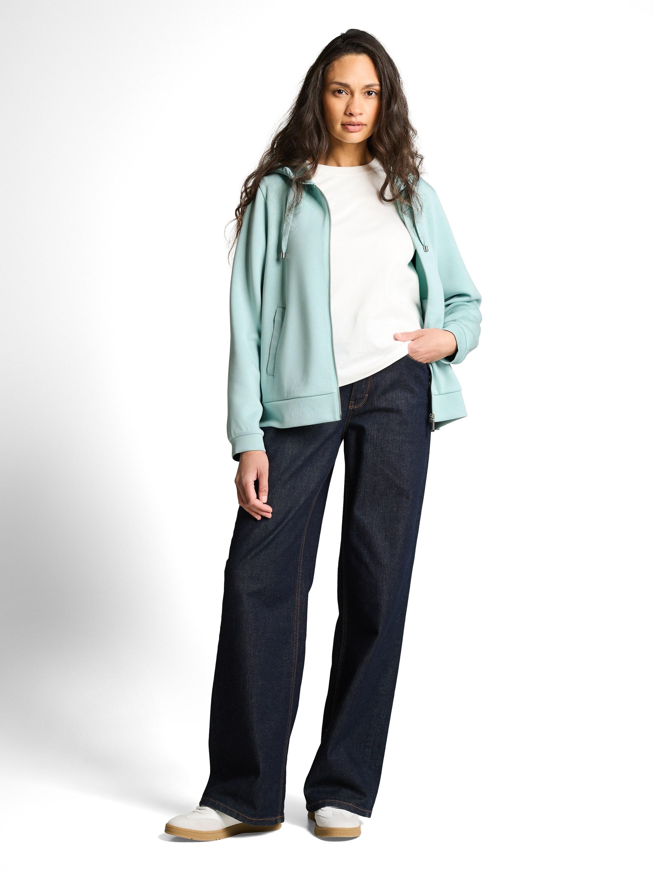 TOM TAILOR Kapuzensweatjacke »Regular« mit Viskose und Stretch