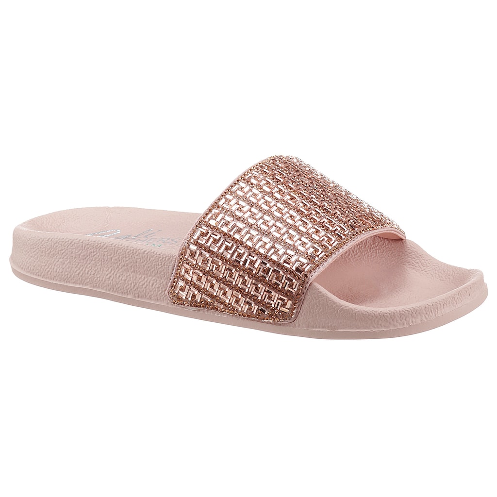 Skechers Pantolette »POP UPS NEW SPARK«, Sommerschuh, Schlappen mit funkelnder Bandage