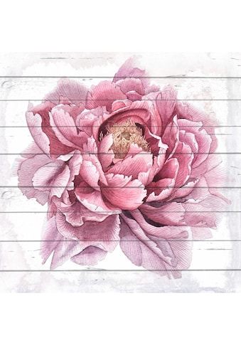 Home affaire Holzbild »Blume gezeichnet«, 40/40 cm kaufen
