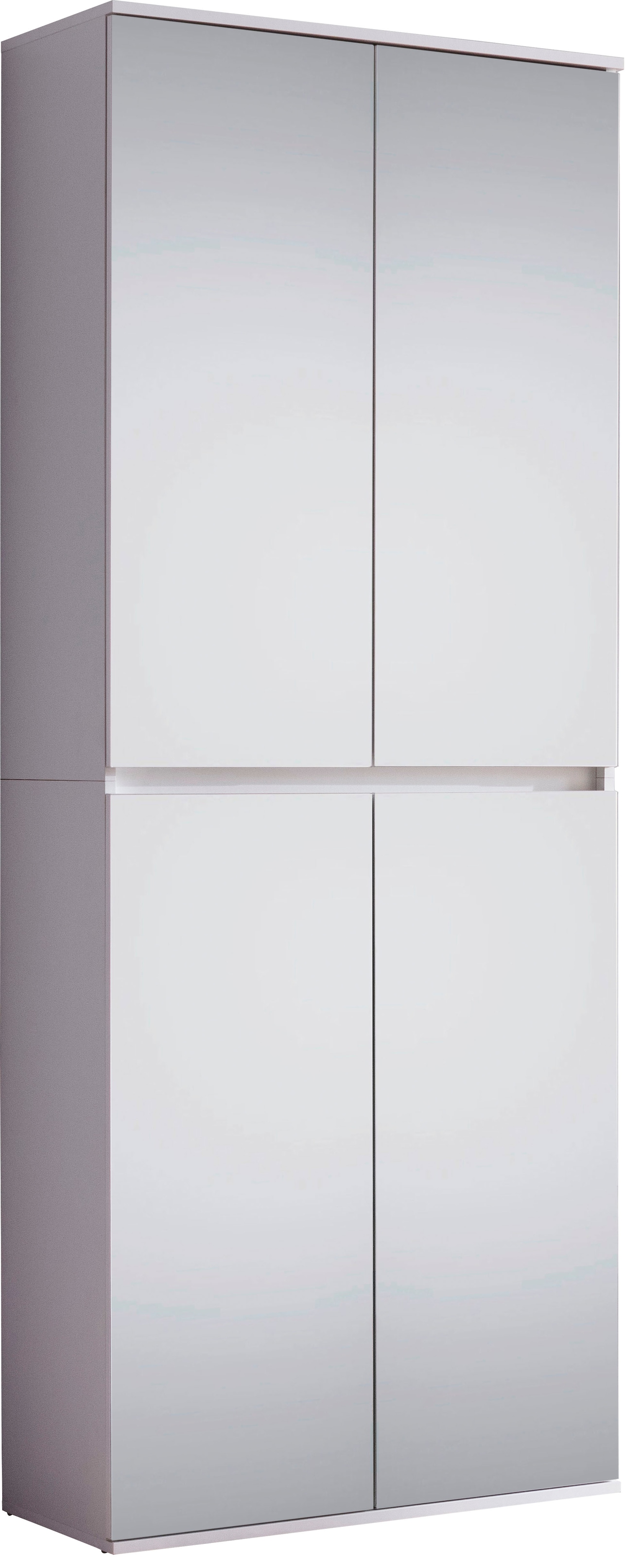 INOSIGN Garderoben-Set »Malcesine«, (3 St.), 3 Mehrzweckschränke mit Spiegelglasfronten - (B/T/H) 222/34/191 cm