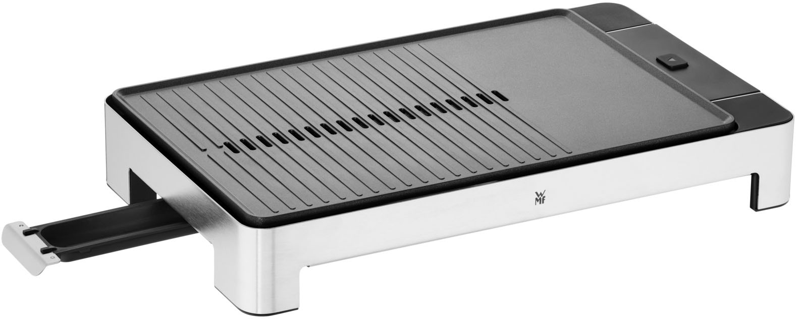 WMF Tischgrill »LONO flach & gerippt«, 2300 W, stufenlose Temperatureinstellung, antihaftbeschichtete Grillplatte